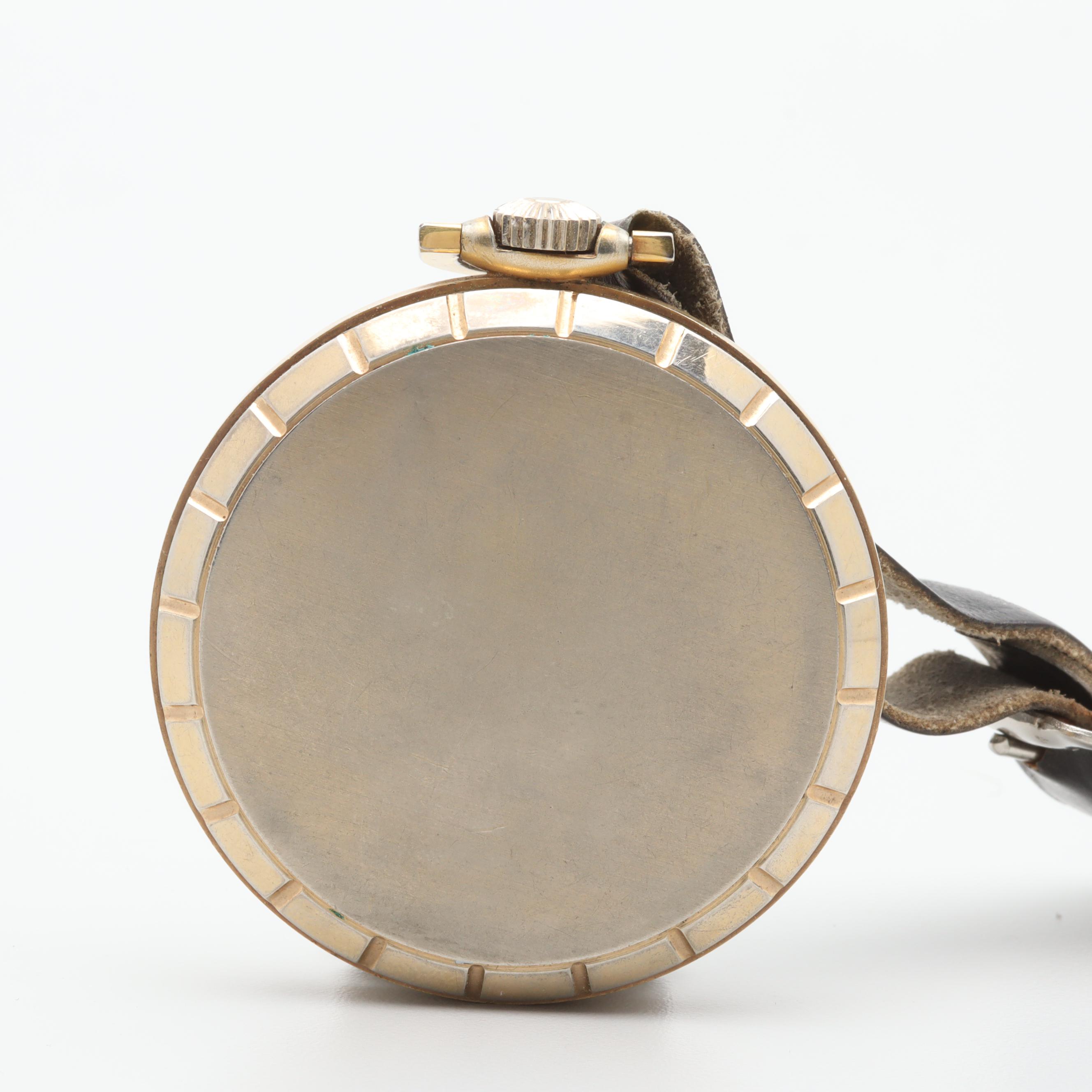 Arnex "Highway Equipment Company" Pocket Watch With Leather Fob and Tag