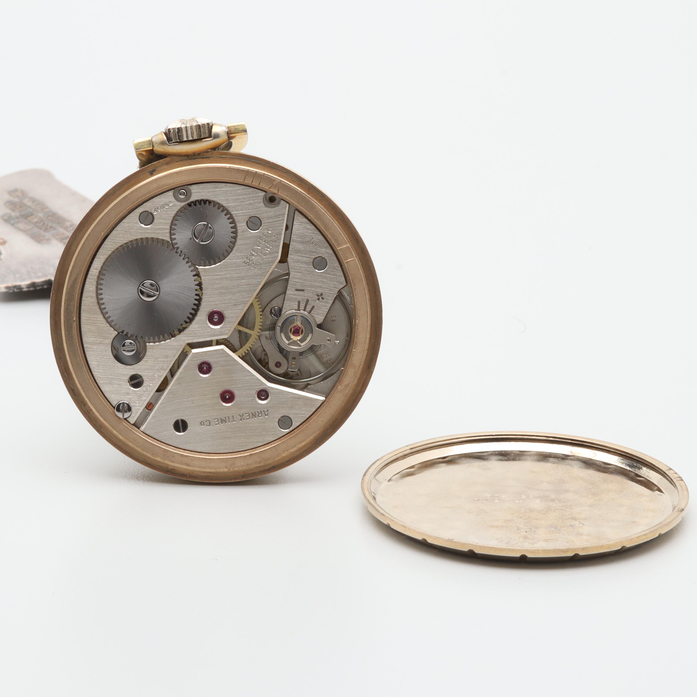 Arnex "Highway Equipment Company" Pocket Watch With Leather Fob and Tag