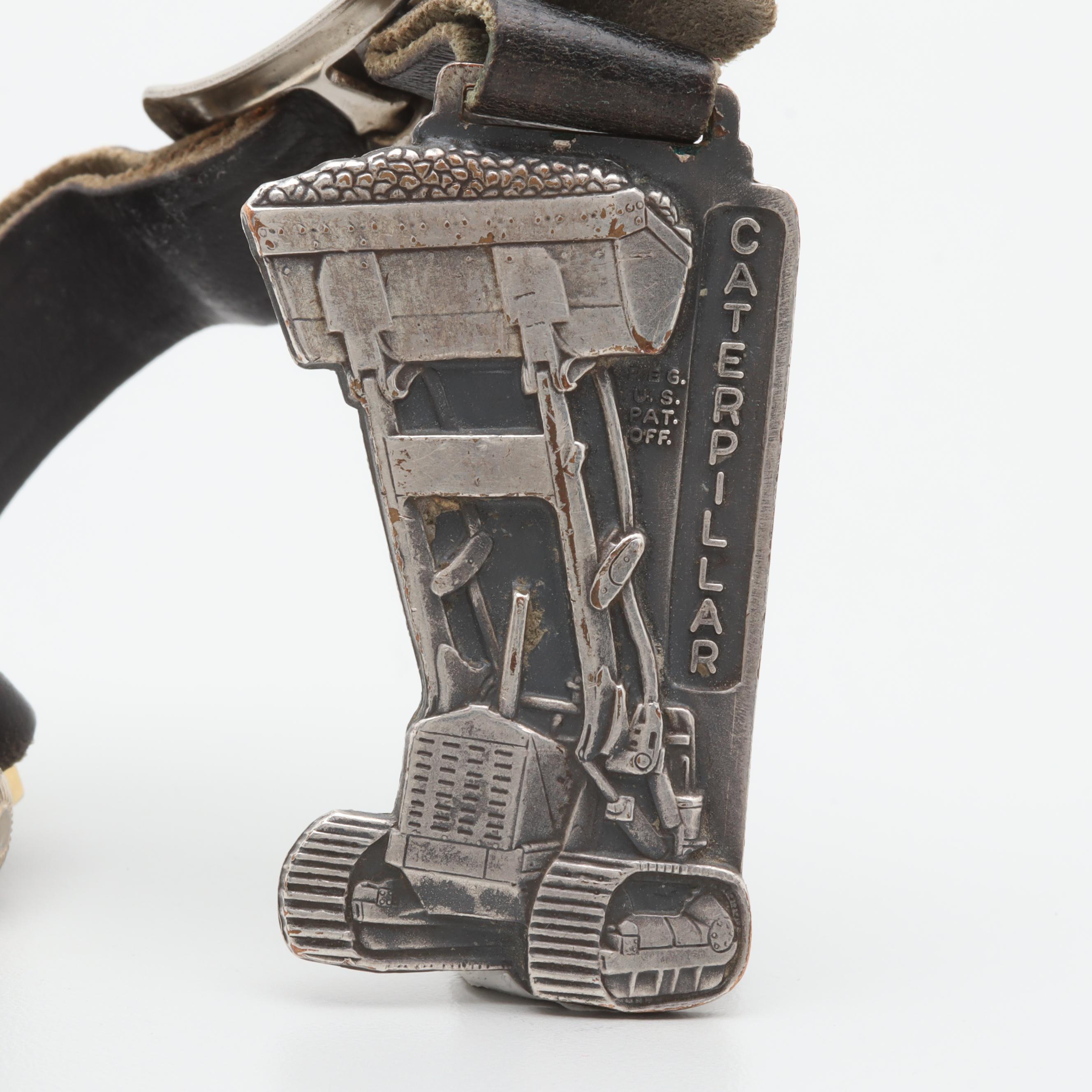 Arnex "Highway Equipment Company" Pocket Watch With Leather Fob and Tag