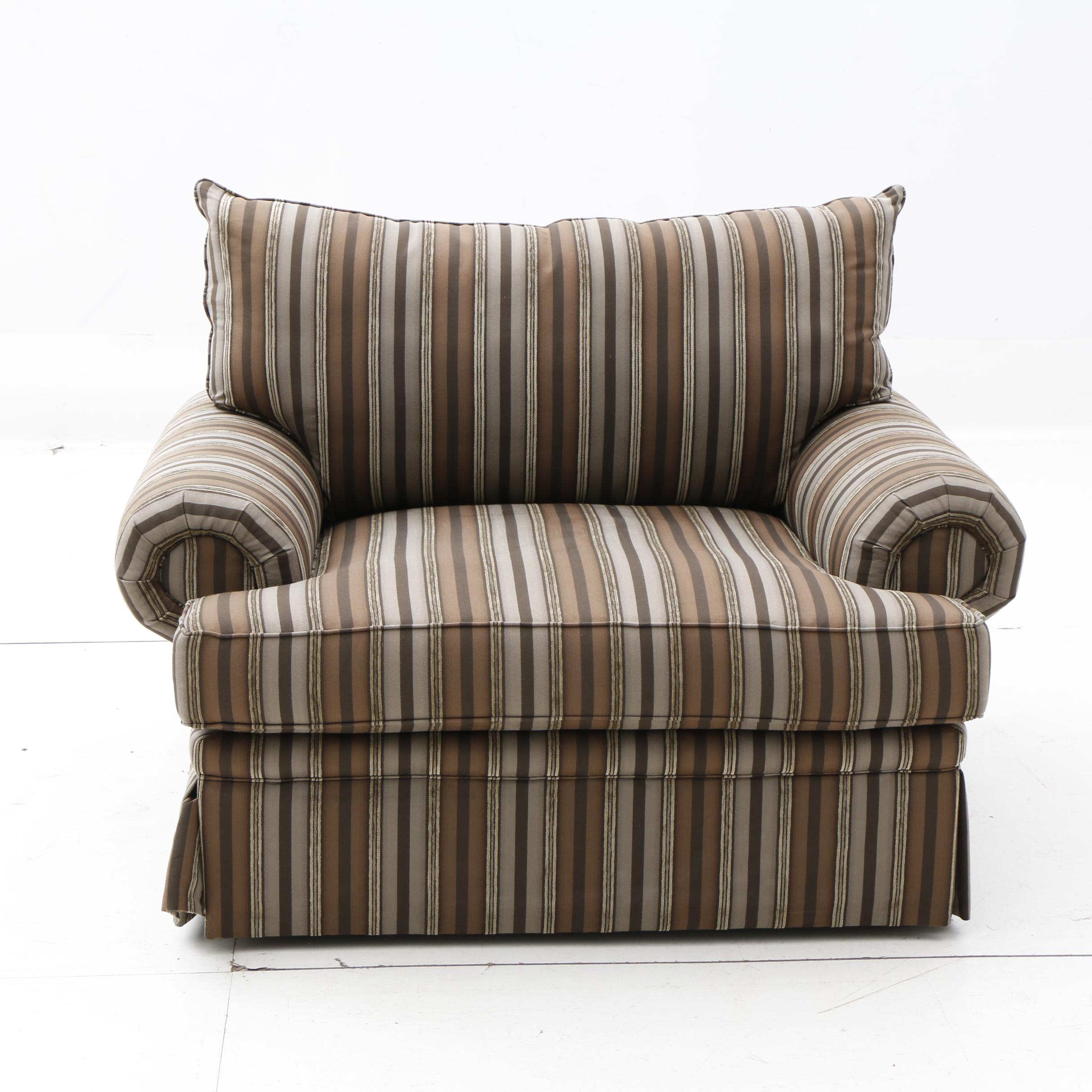 Oversized Armchair and Ottoman by King Hickory