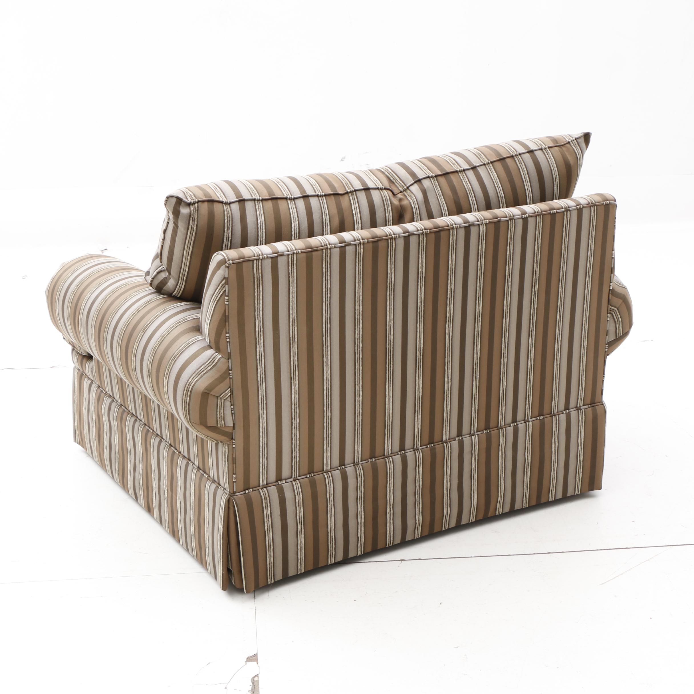 Oversized Armchair and Ottoman by King Hickory