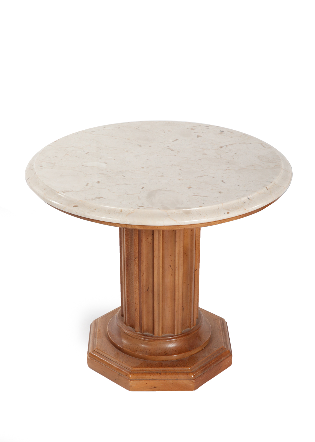 Stone Top Pedestal Accent Tables