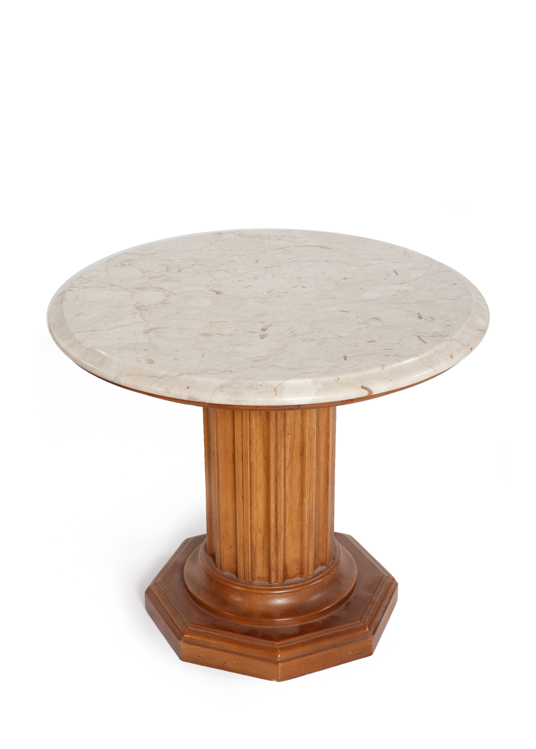 Stone Top Pedestal Accent Tables