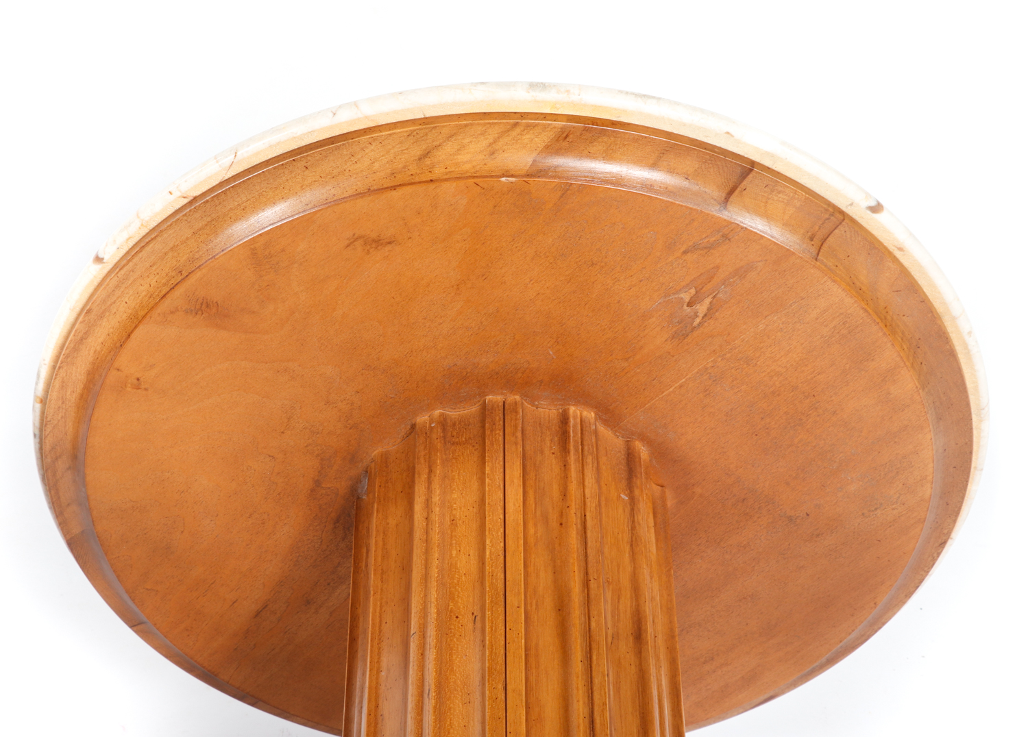 Stone Top Pedestal Accent Tables