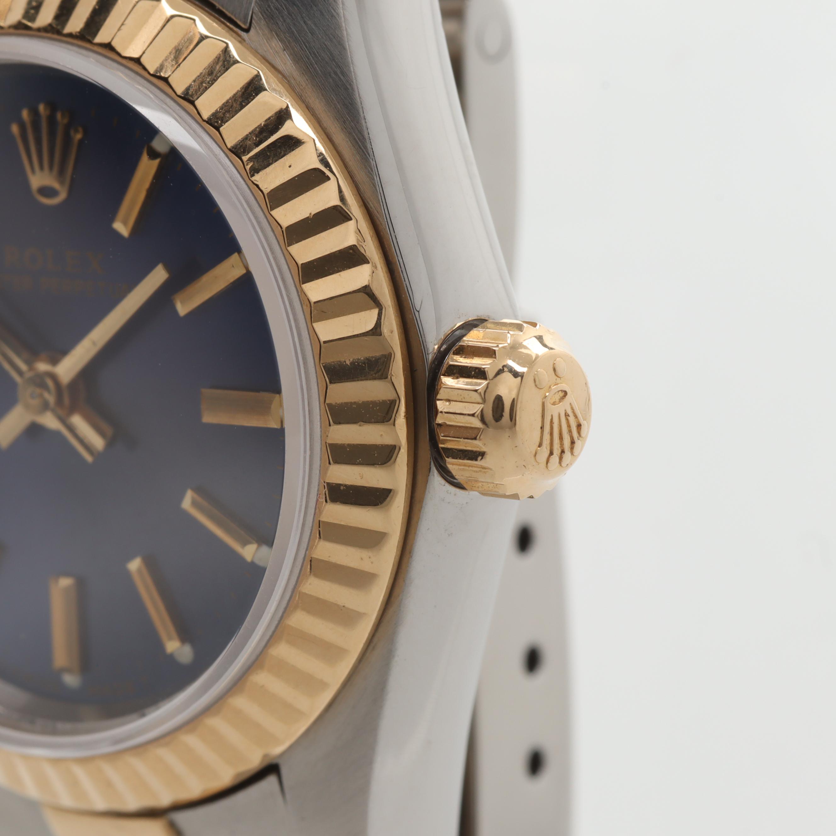 Rolex 18K Yellow Gold and Stainless Steel Oyster Perpetual Watch