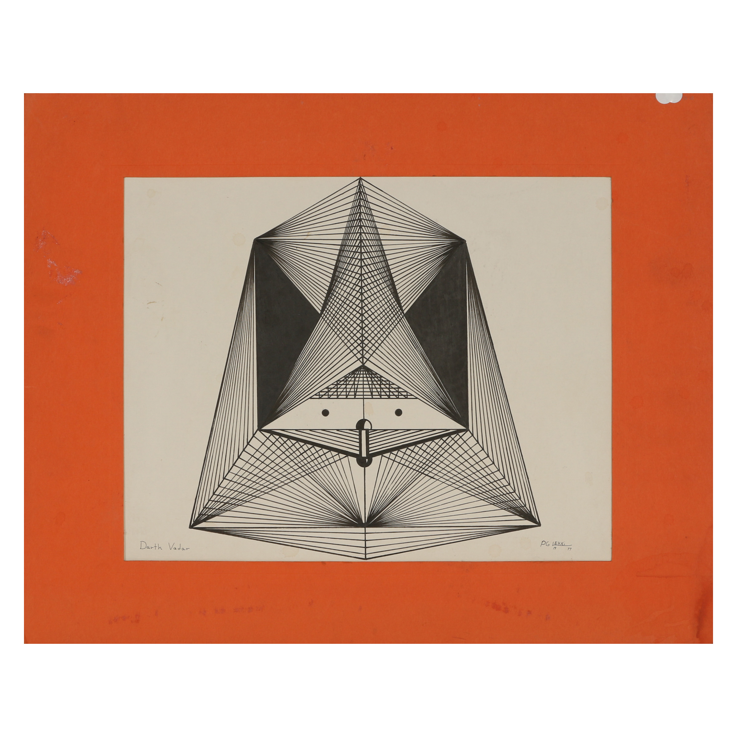 Philip G. Lekki Ink Drawing "Darth Vader"
