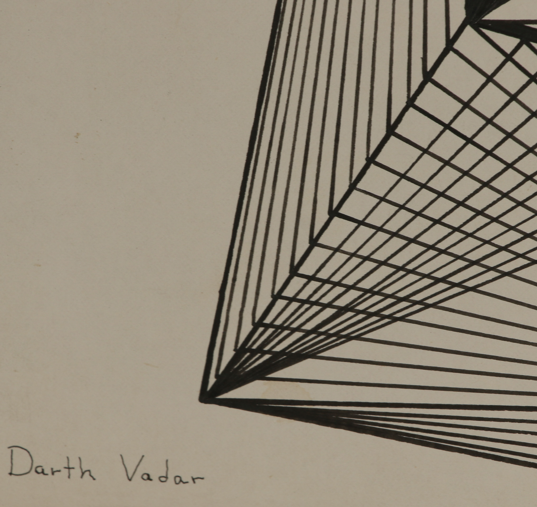 Philip G. Lekki Ink Drawing "Darth Vader"