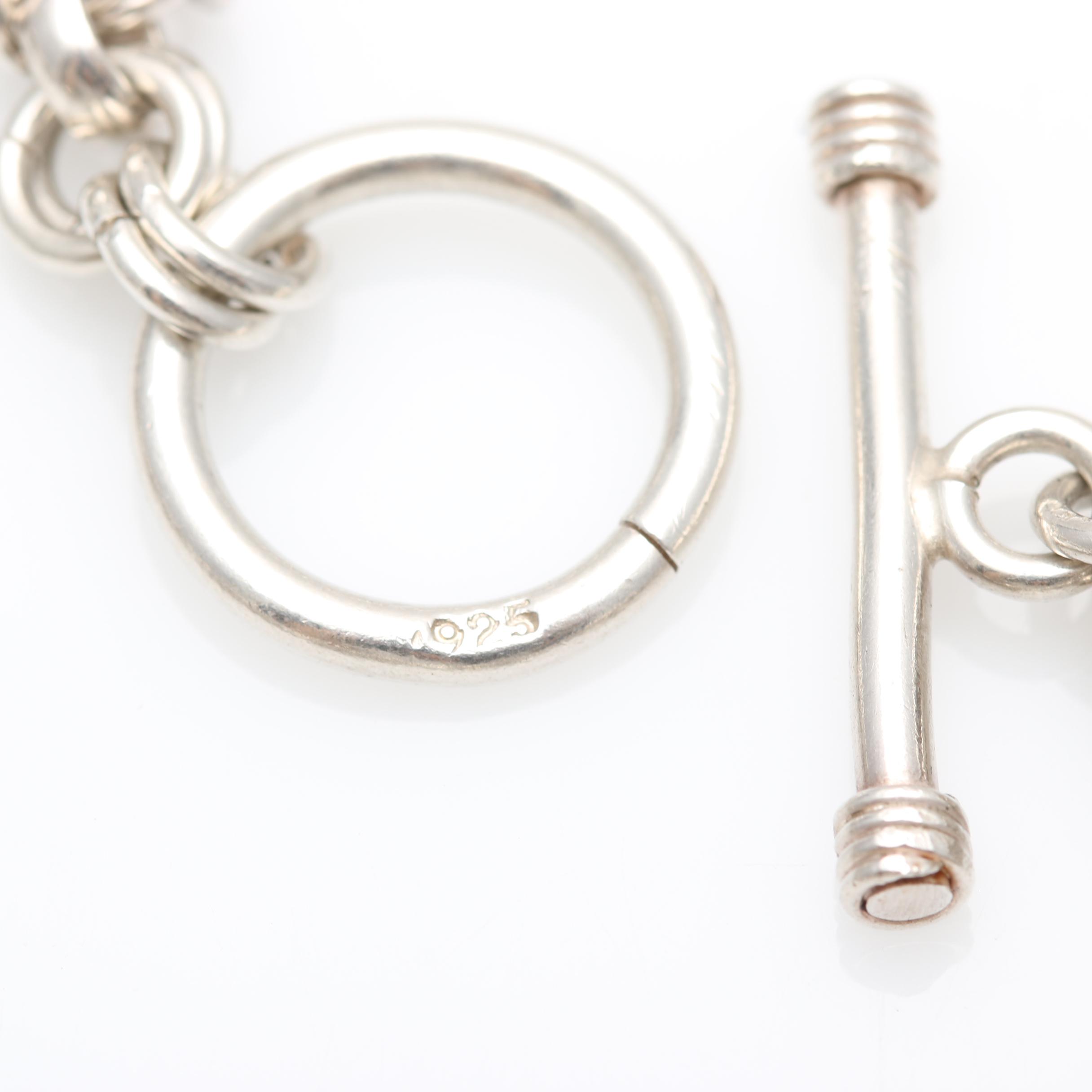 Sterling Silver Byzantine Link Woven Chain Bracelet