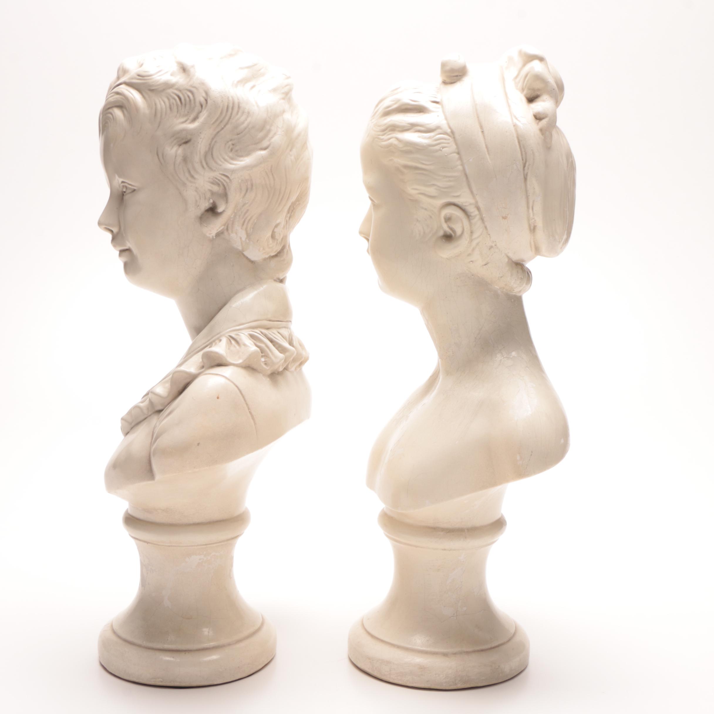 Pair of 18th Century Style Children's Busts