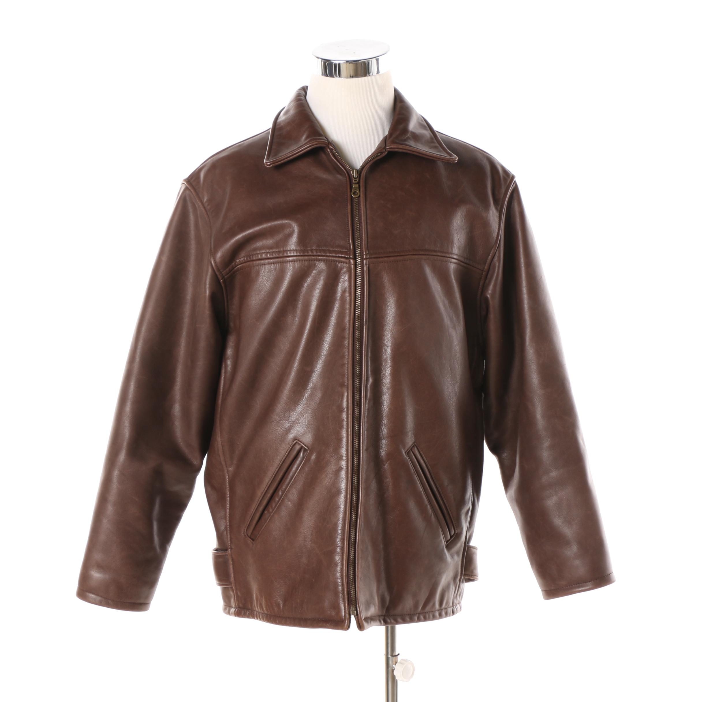 Men's Bod & Christensen Couture Brown Leather Jacket