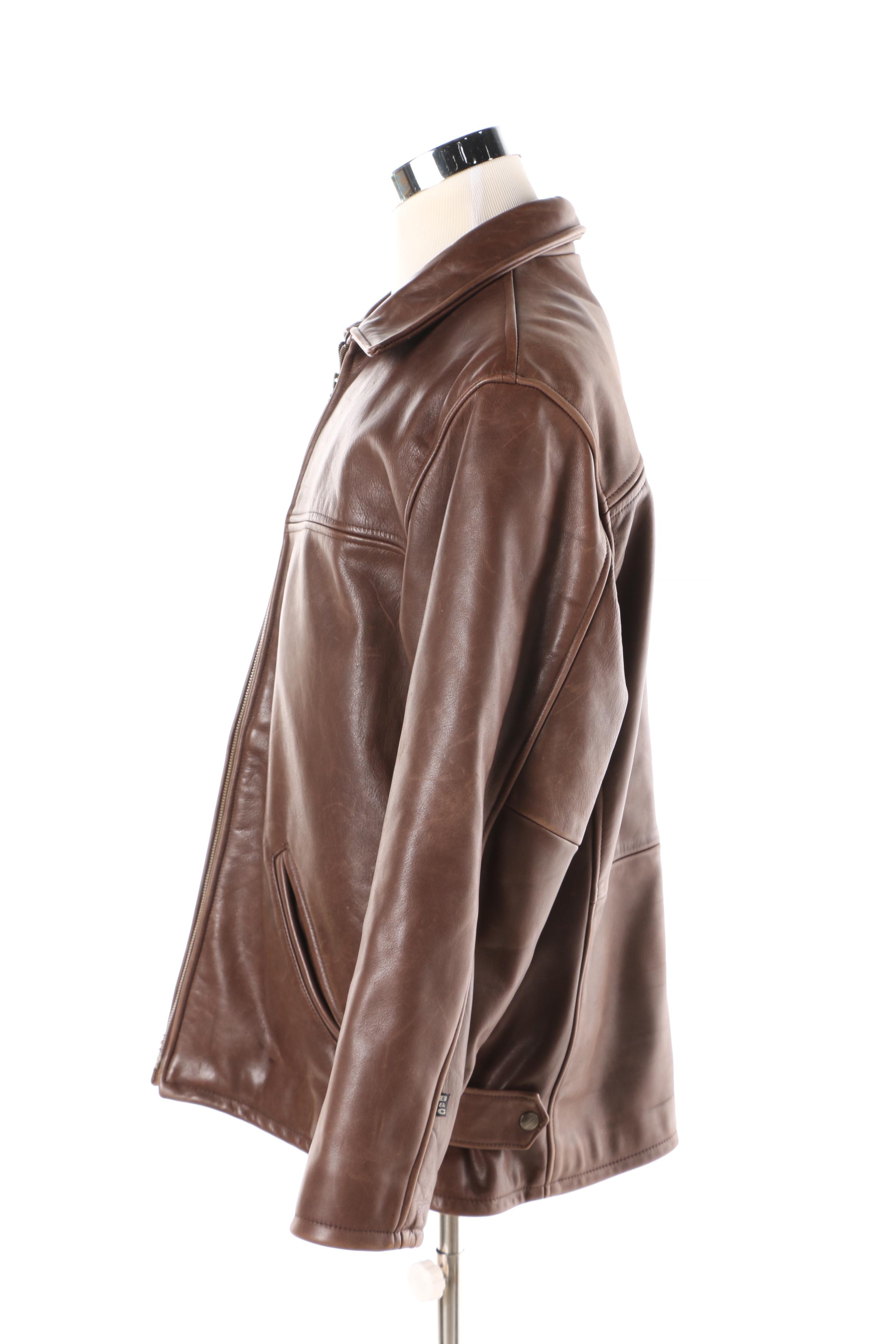Men's Bod & Christensen Couture Brown Leather Jacket