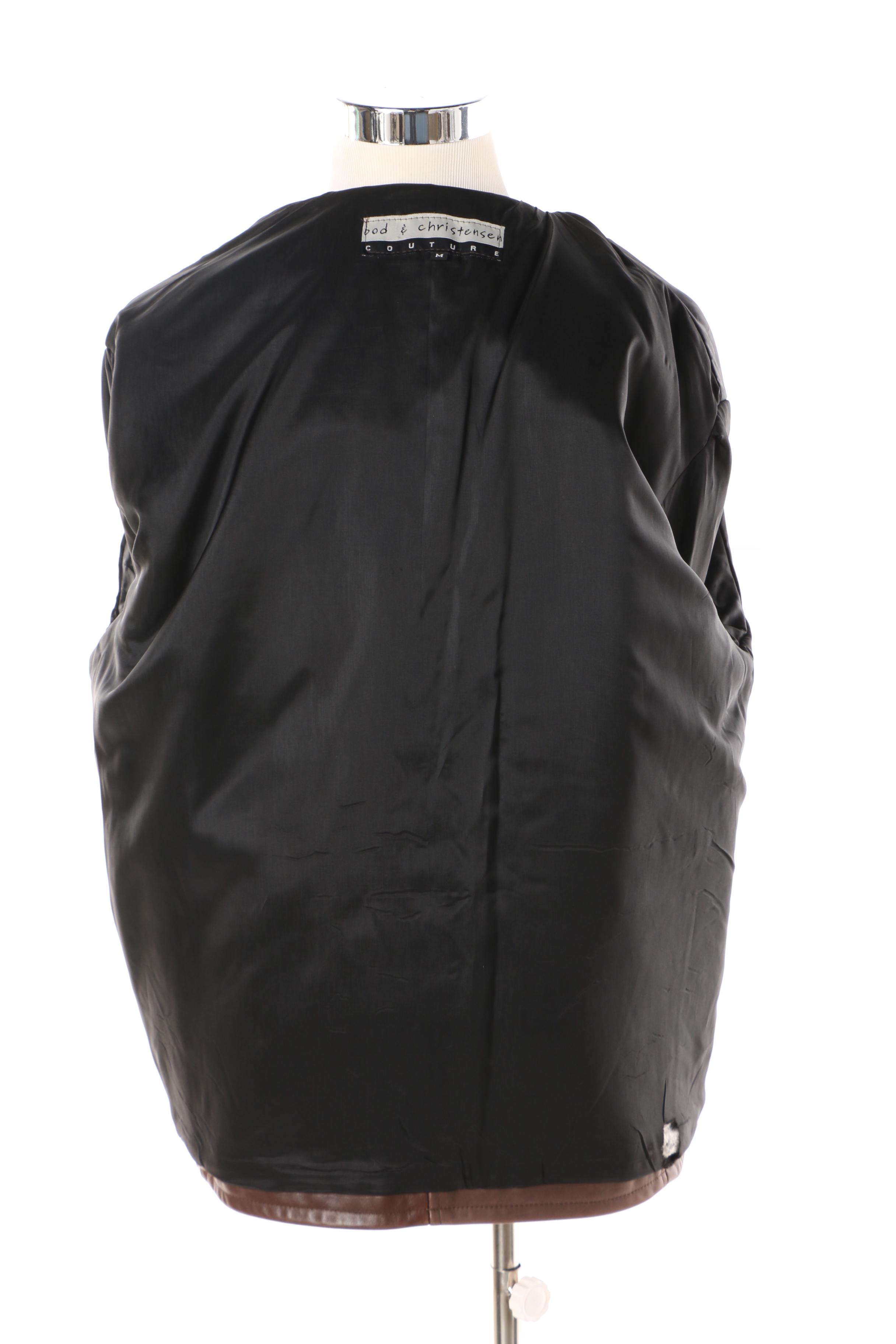 Men's Bod & Christensen Couture Brown Leather Jacket