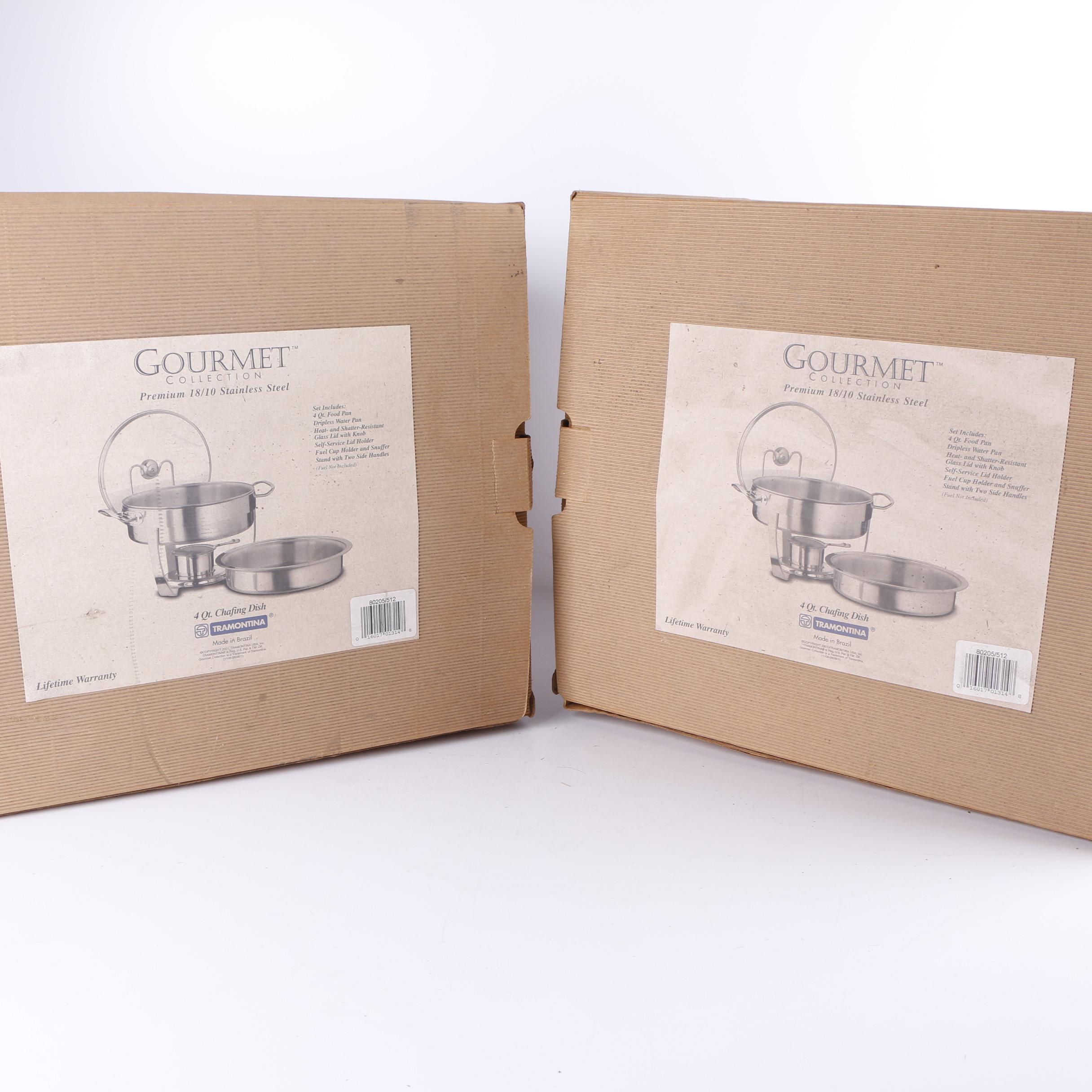 Gourmet Collection Tramontina Stainless Steel Chafing Dish Sets