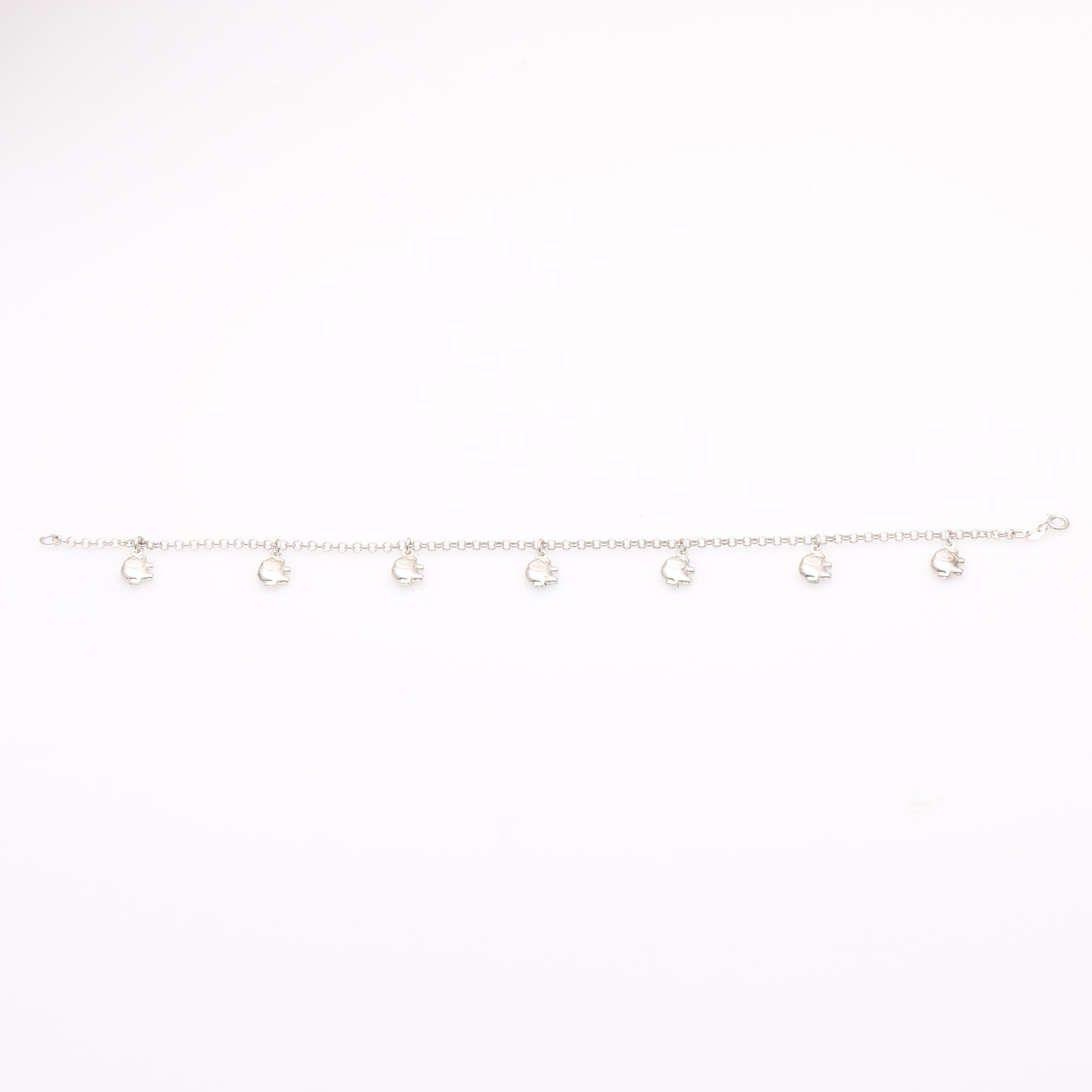 Sterling Silver Animal Charm Necklace and Bracelet