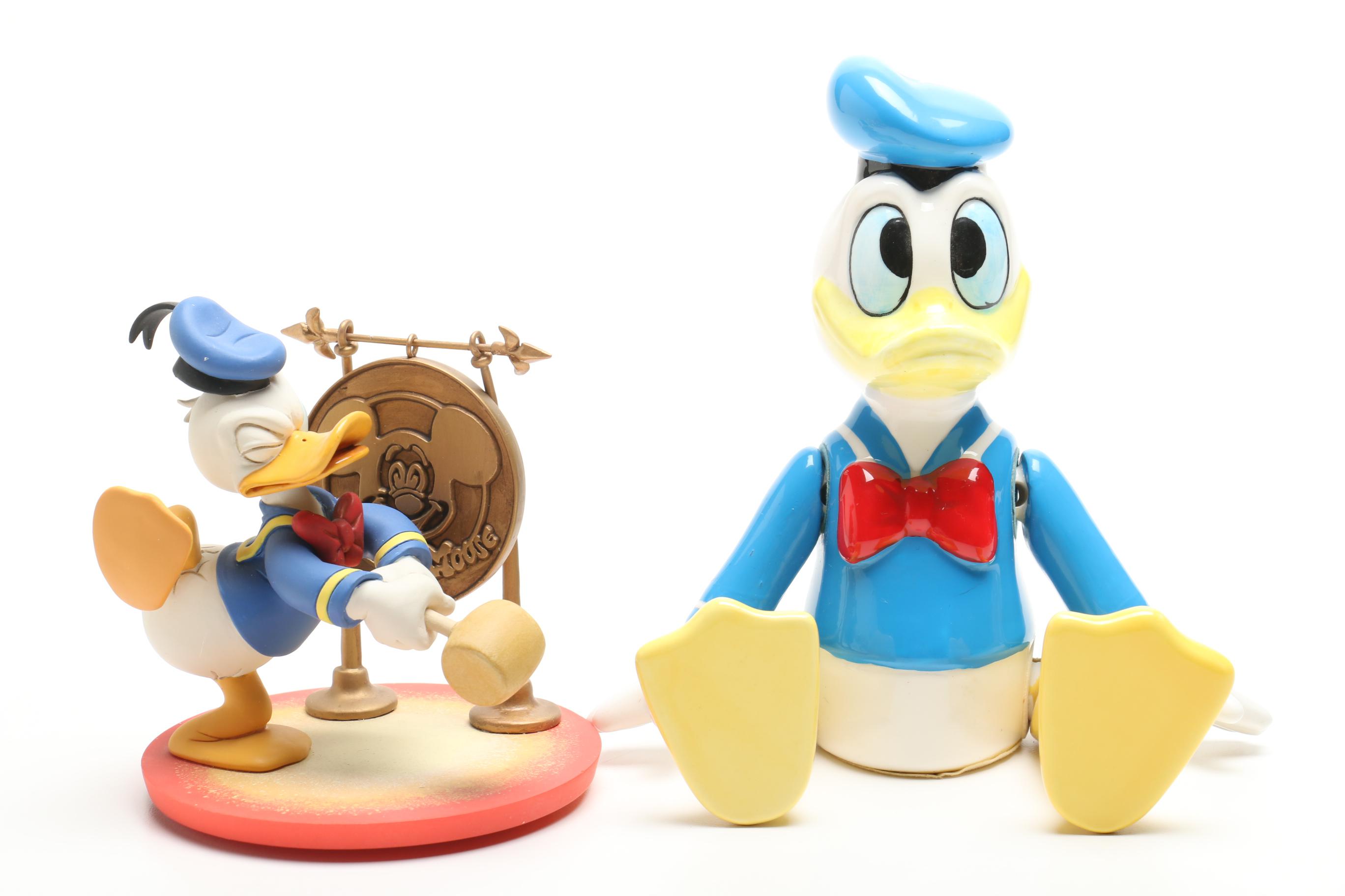 Donald Duck Clock, Radio, Figurines with a Music Box and Kitchen Accessories