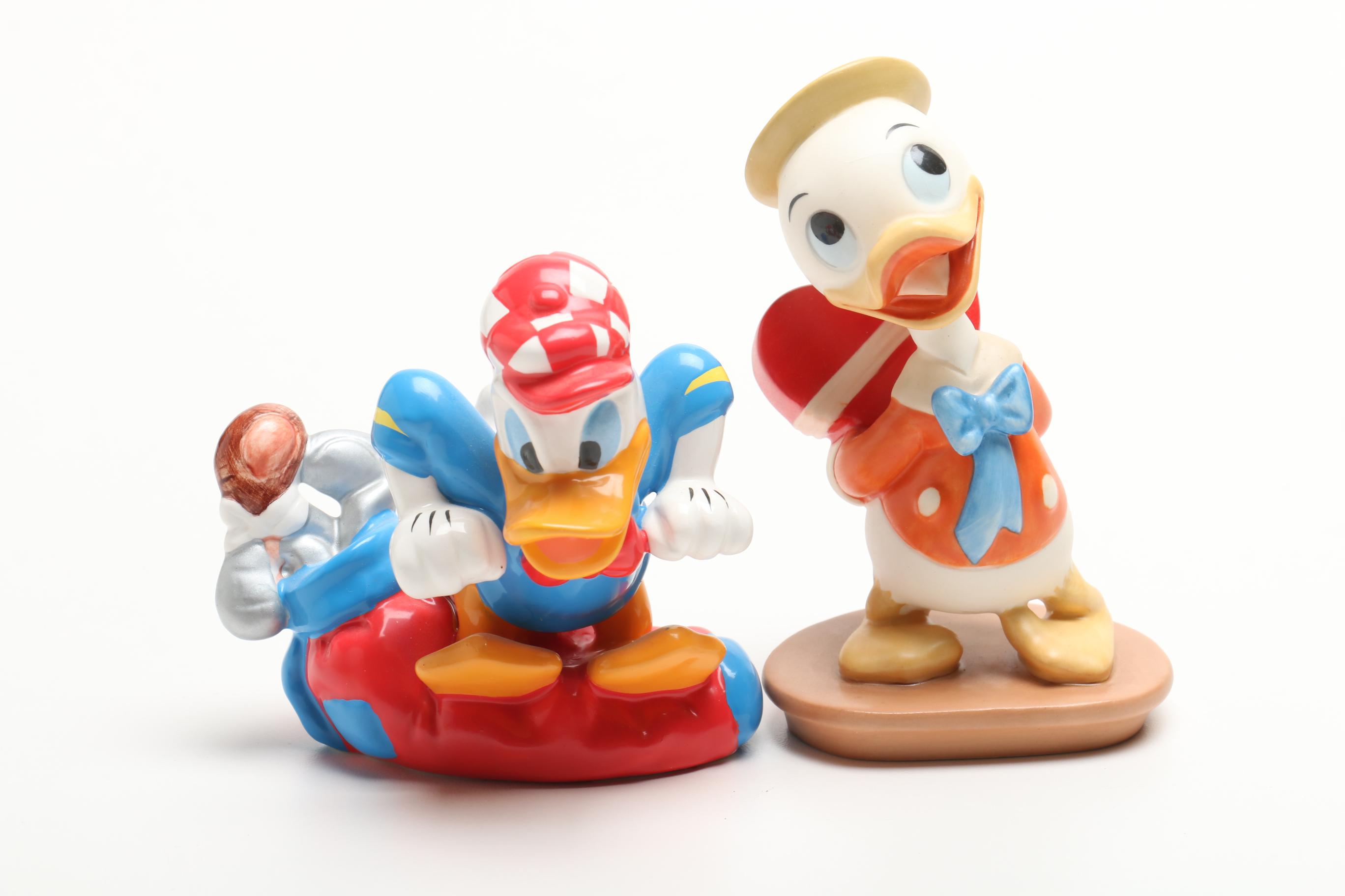 Donald Duck Clock, Radio, Figurines with a Music Box and Kitchen Accessories