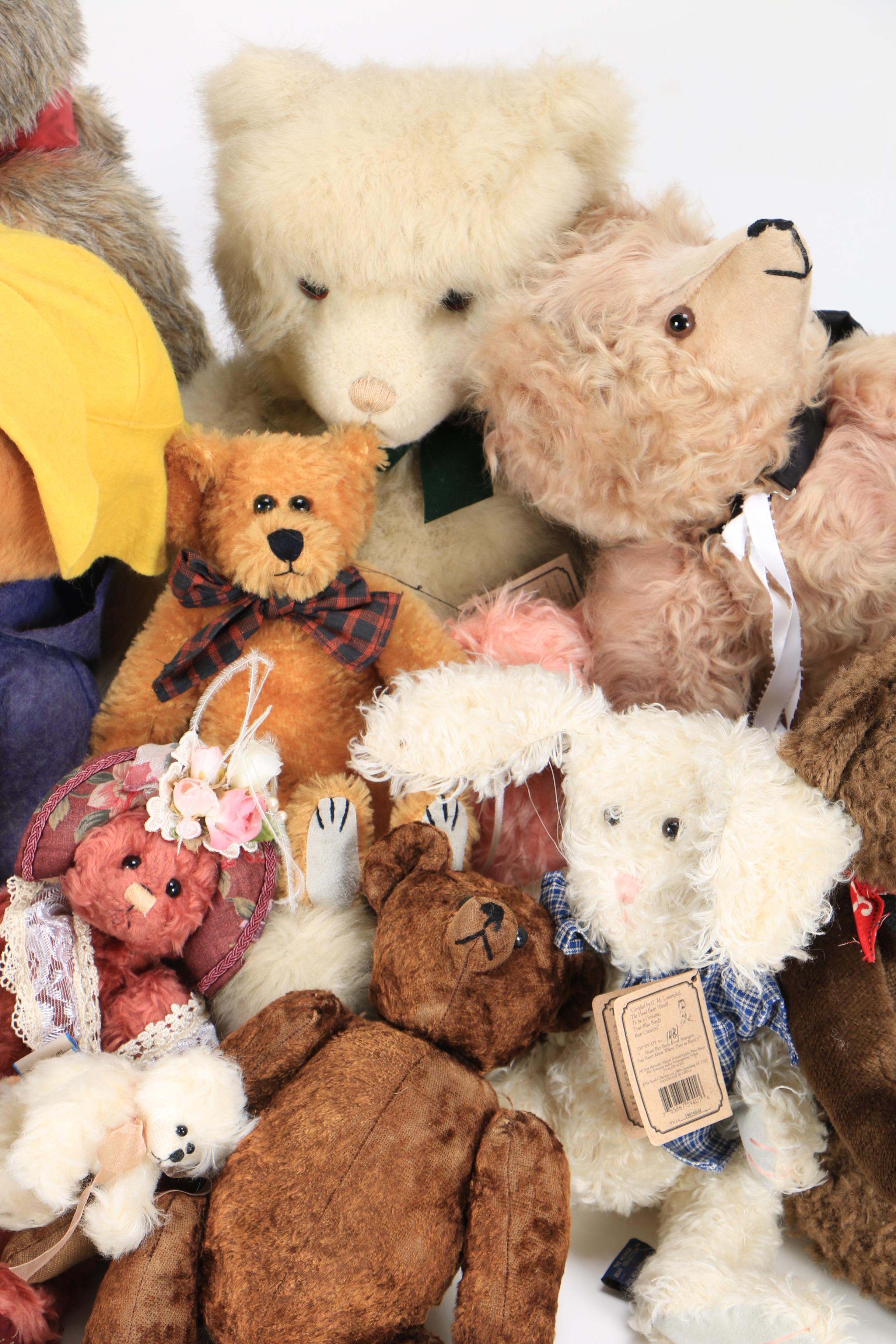 Teddy Bears including Paddington, "The Teddy Bear Encyclopedia" and Stands