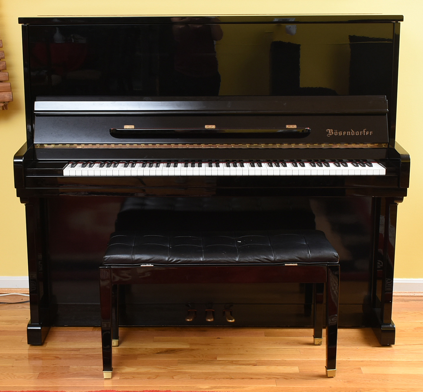 Bösendorfer Upright 130 Polished Ebony Piano, Circa 1983