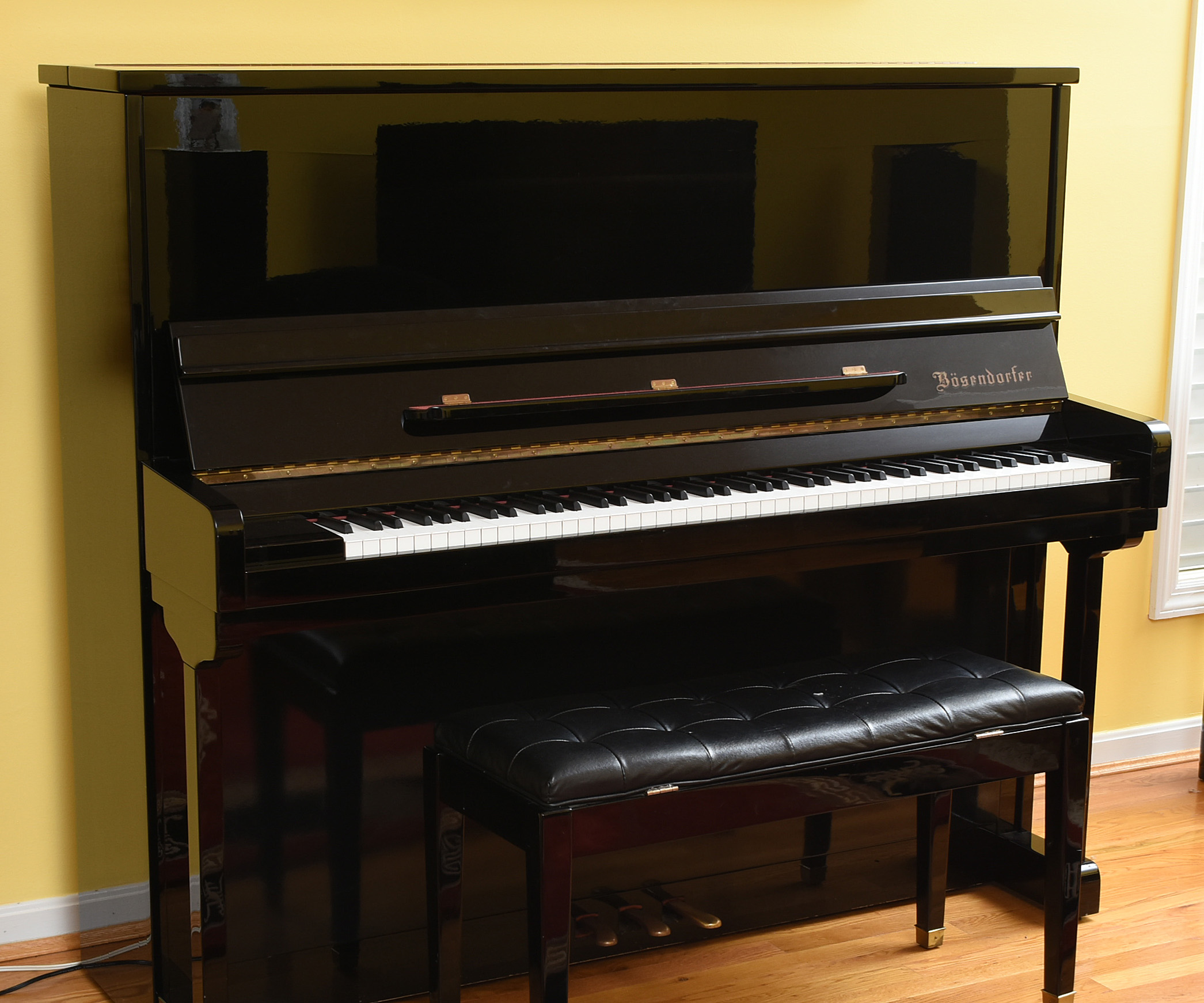 Bösendorfer Upright 130 Polished Ebony Piano, Circa 1983