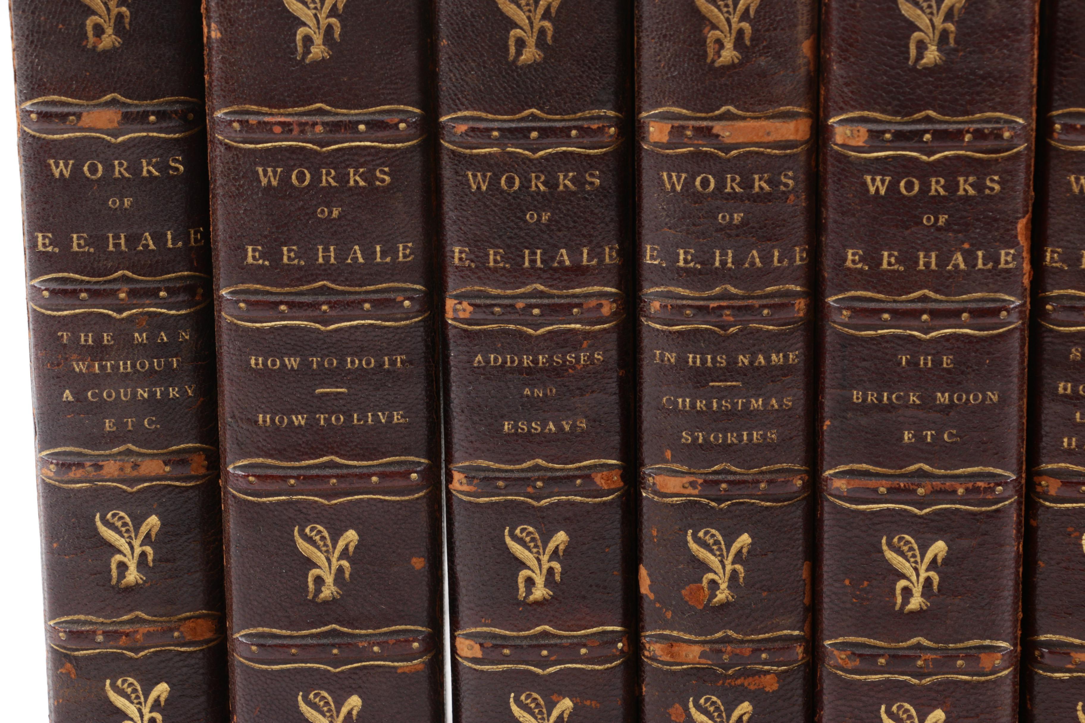 1900 "Works of Edward Everett Edward Hale" Ten Volume Set