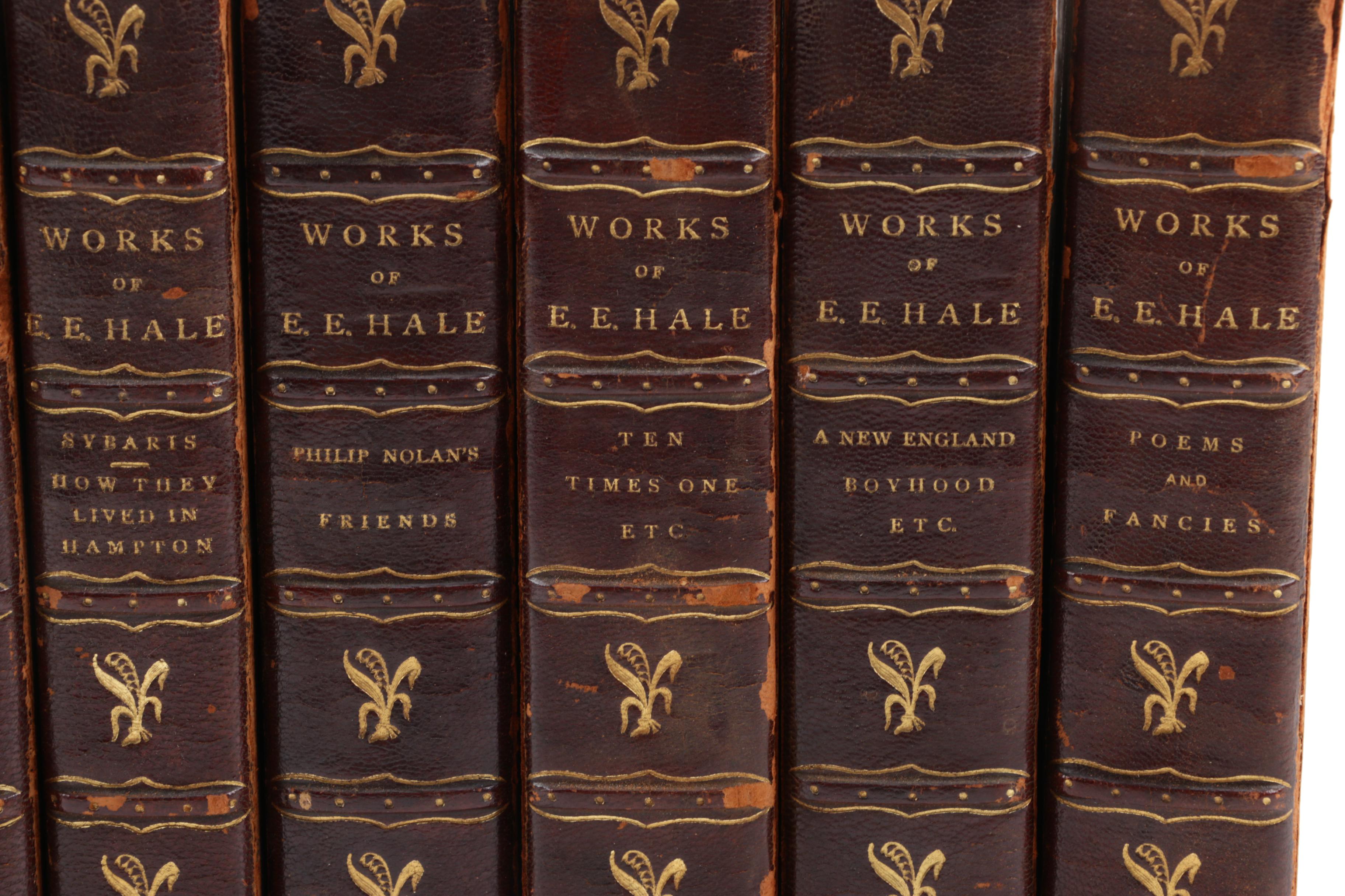 1900 "Works of Edward Everett Edward Hale" Ten Volume Set