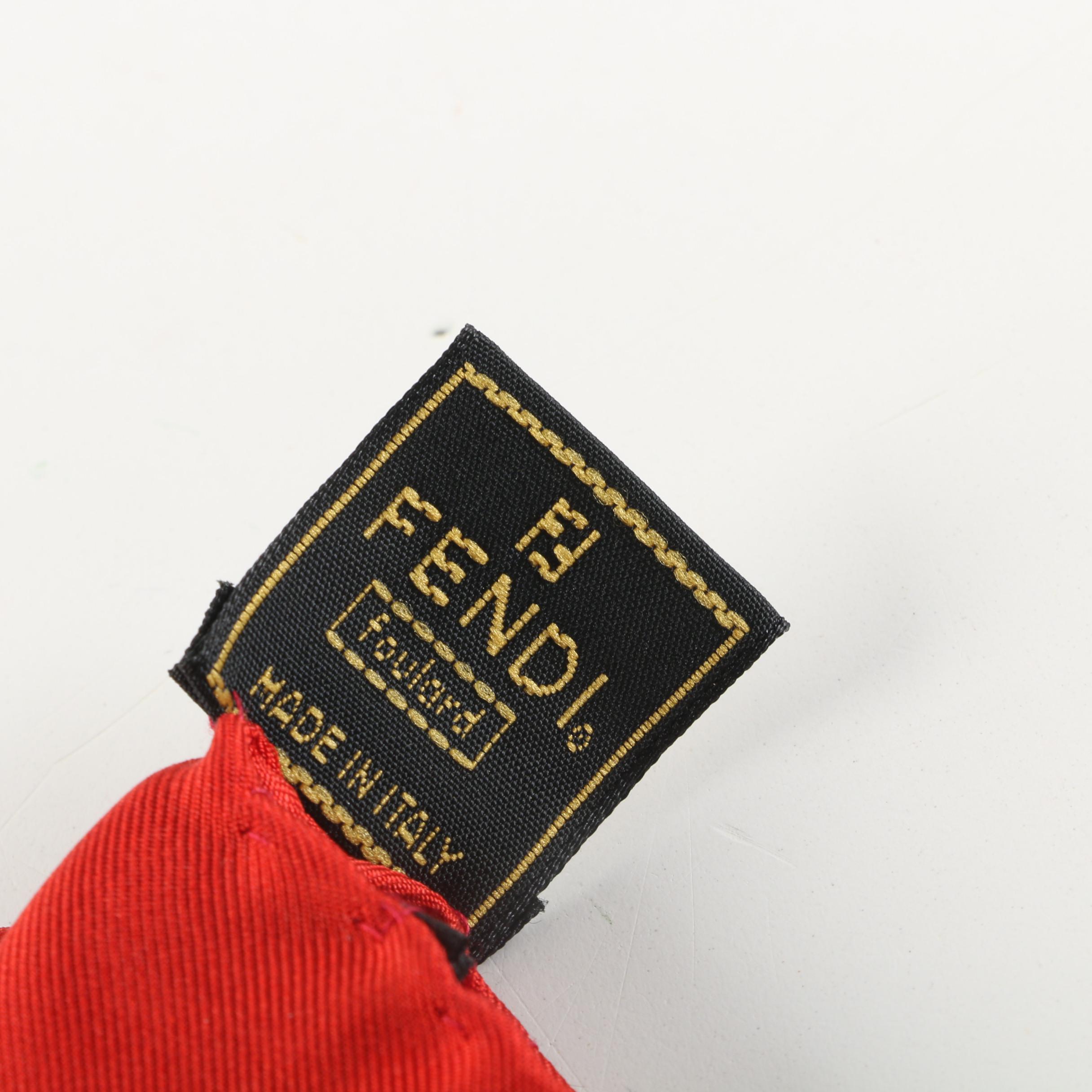 Fendi Leopard Print Silk Fashion Scarf