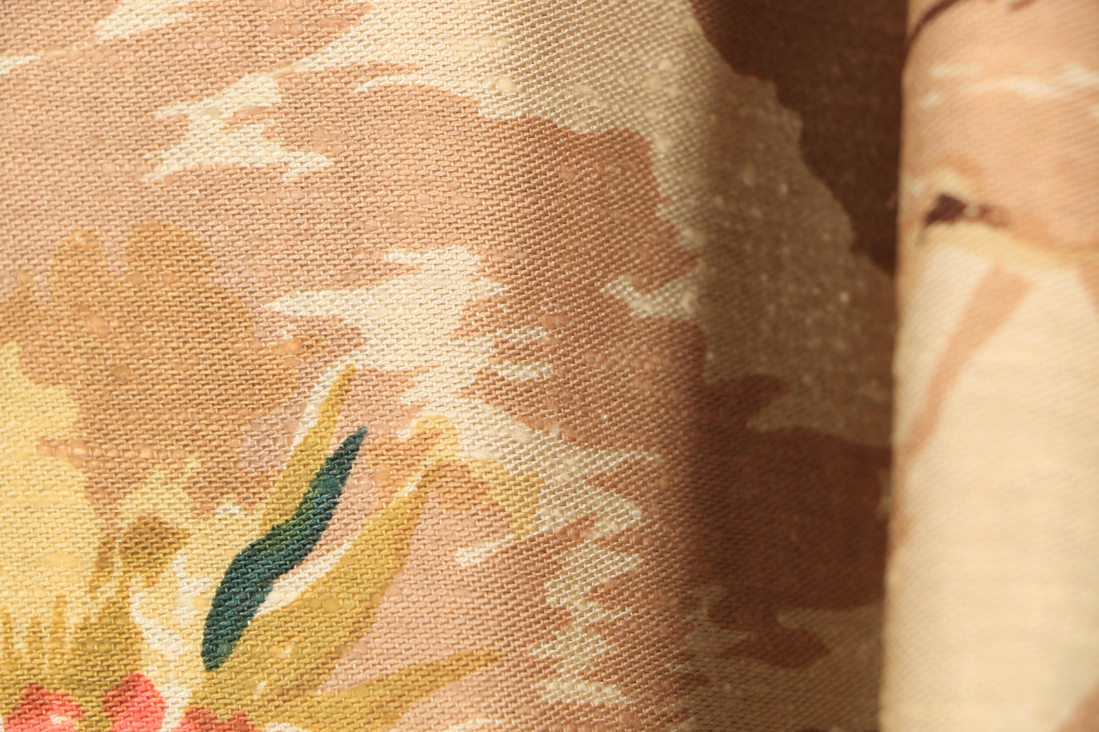 Mid Century Printed Parisian Scene Pinch Pleat Drapes