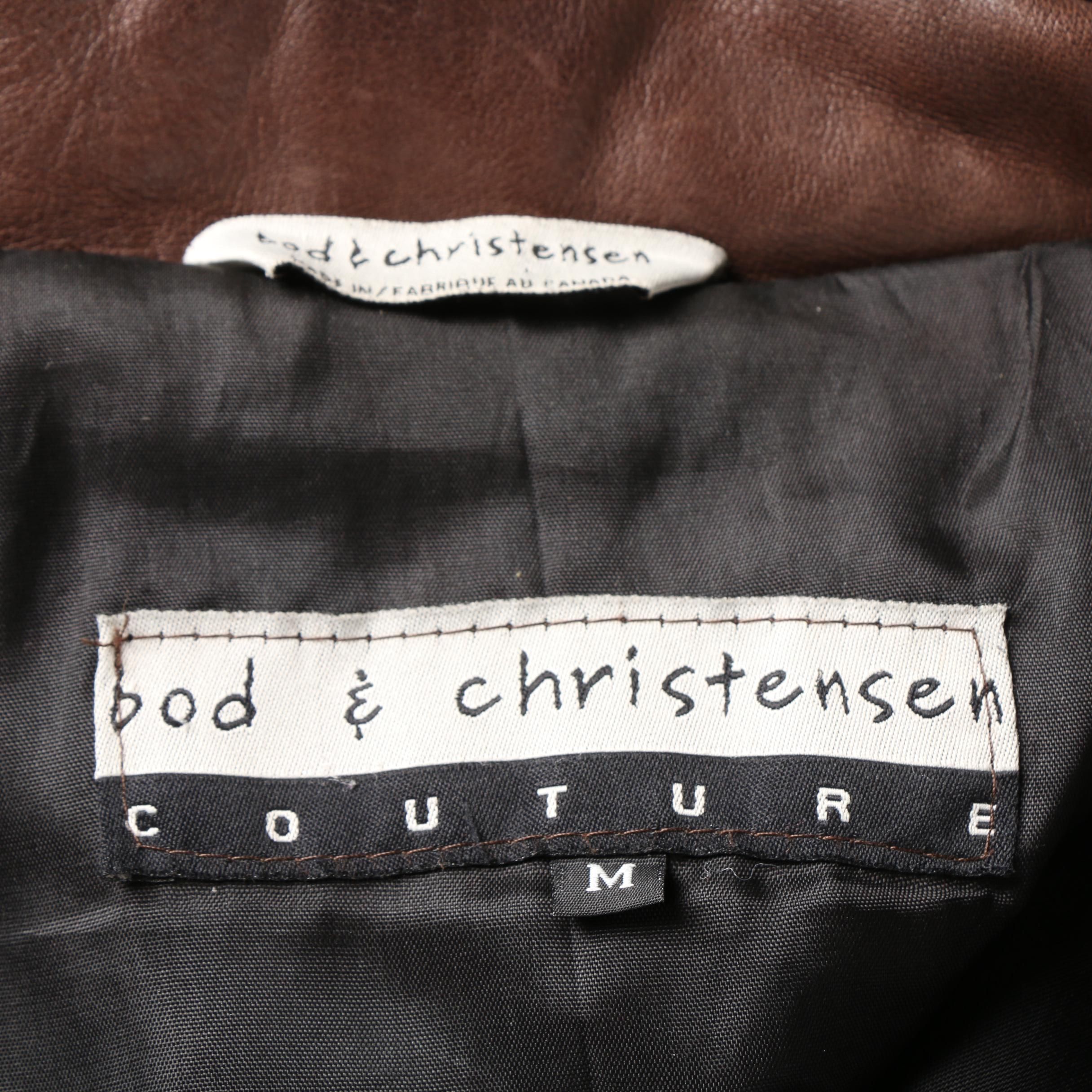 Men's Bod & Christensen Couture Brown Leather Jacket