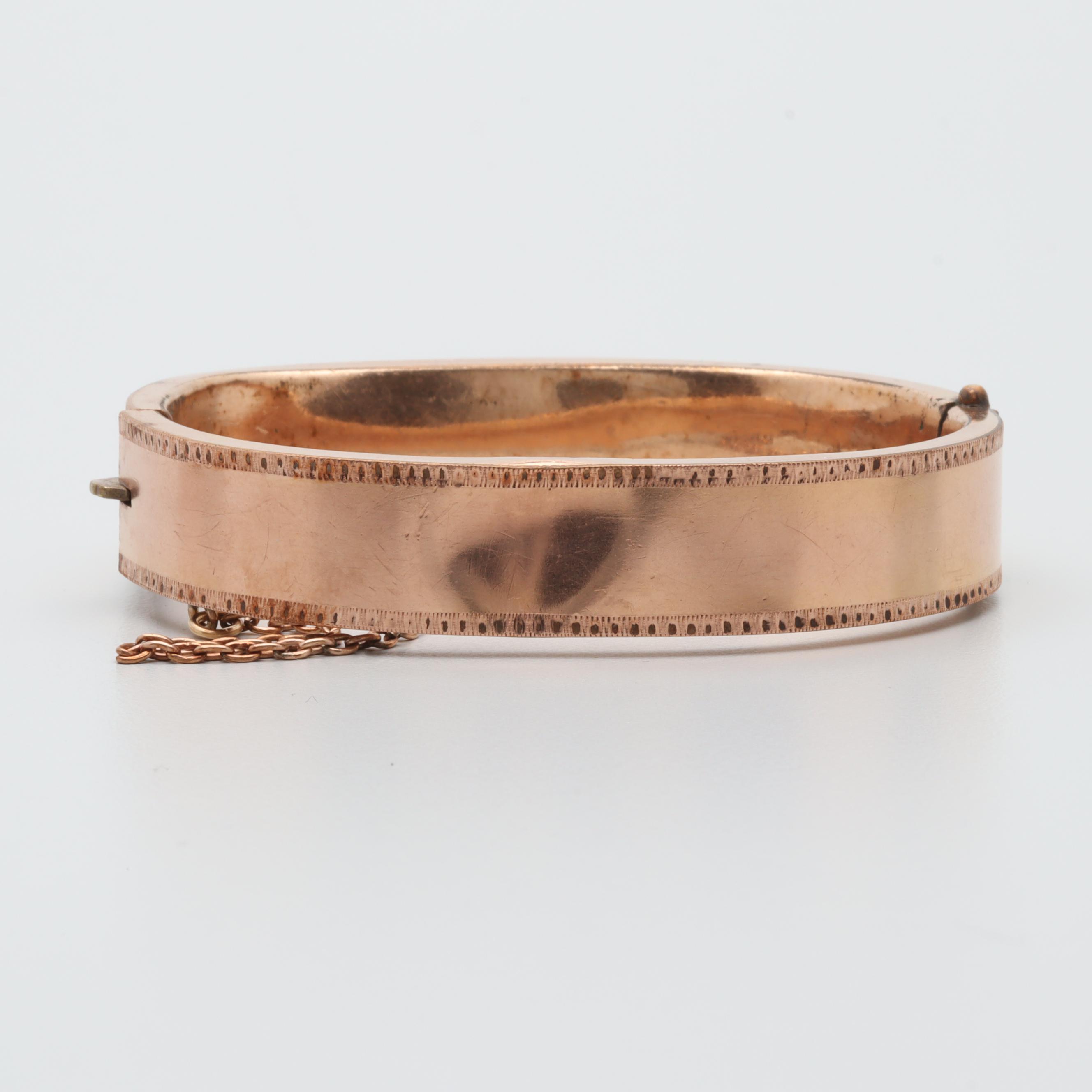 Victorian Wedding Rose Tone Bangle Bracelets