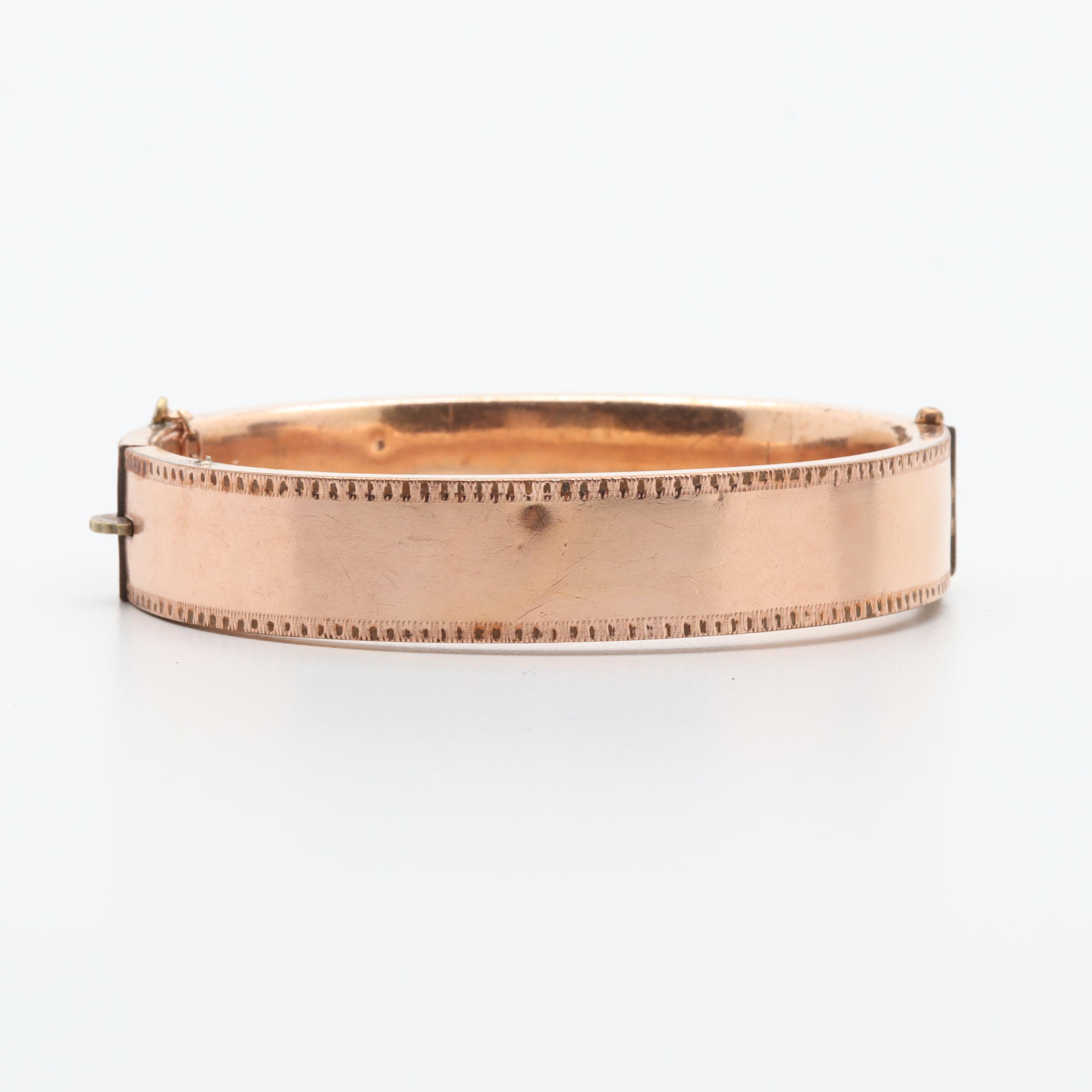 Victorian Wedding Rose Tone Bangle Bracelets