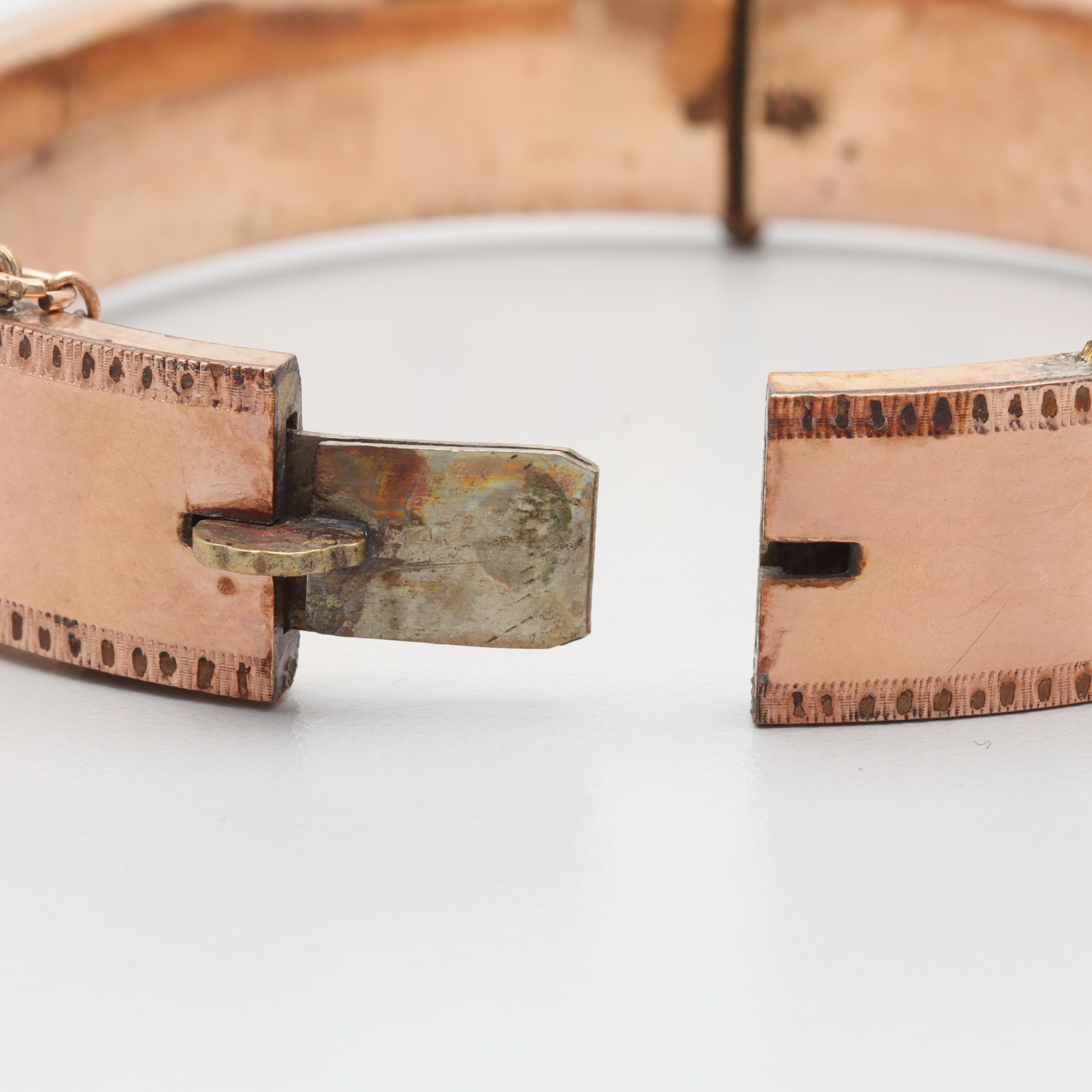 Victorian Wedding Rose Tone Bangle Bracelets