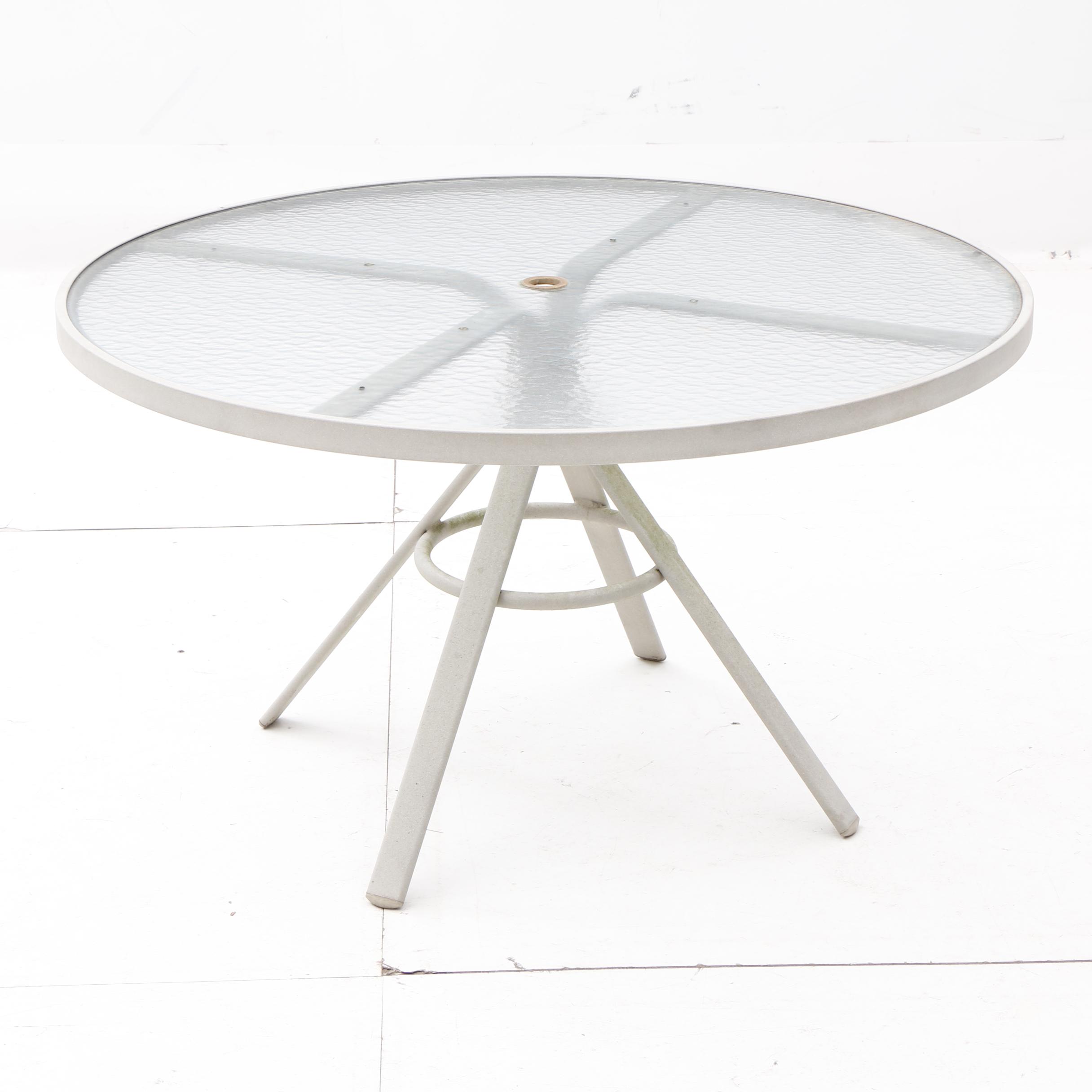 Patio Dining Table and Four Arm Chairs