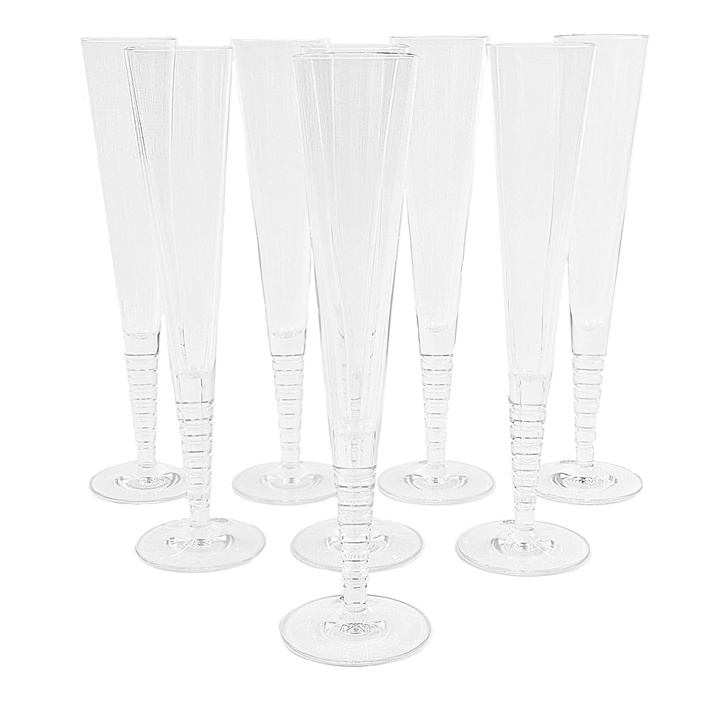 Steuben Glass "Evening" Champagne Flutes
