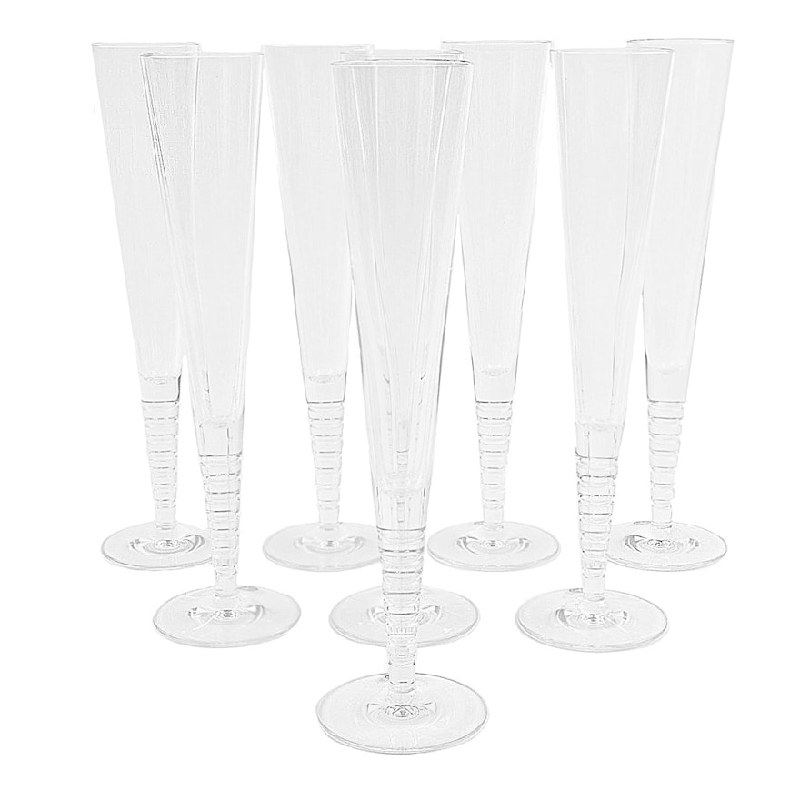 Steuben Glass "Evening" Champagne Flutes