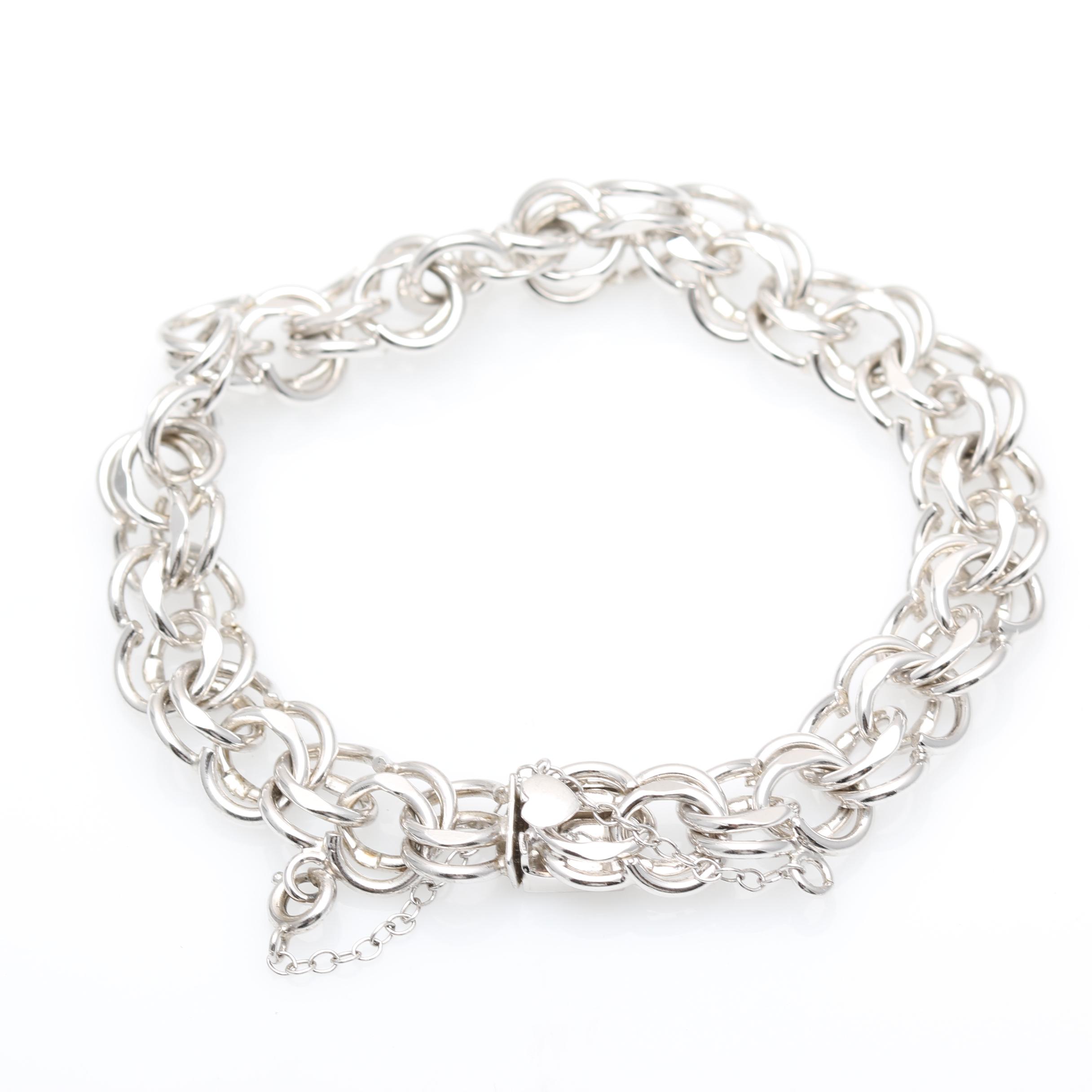 Elco Sterling Silver Charm Bracelet