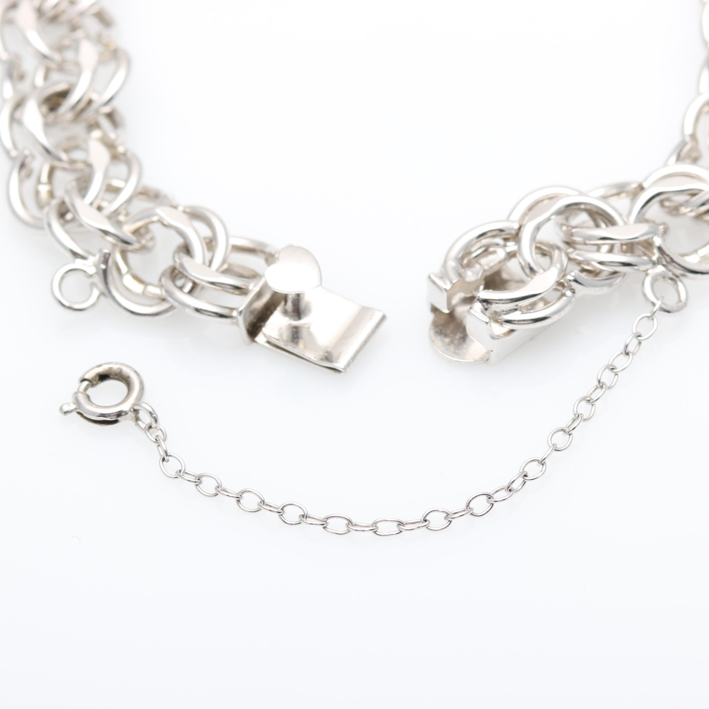Elco Sterling Silver Charm Bracelet