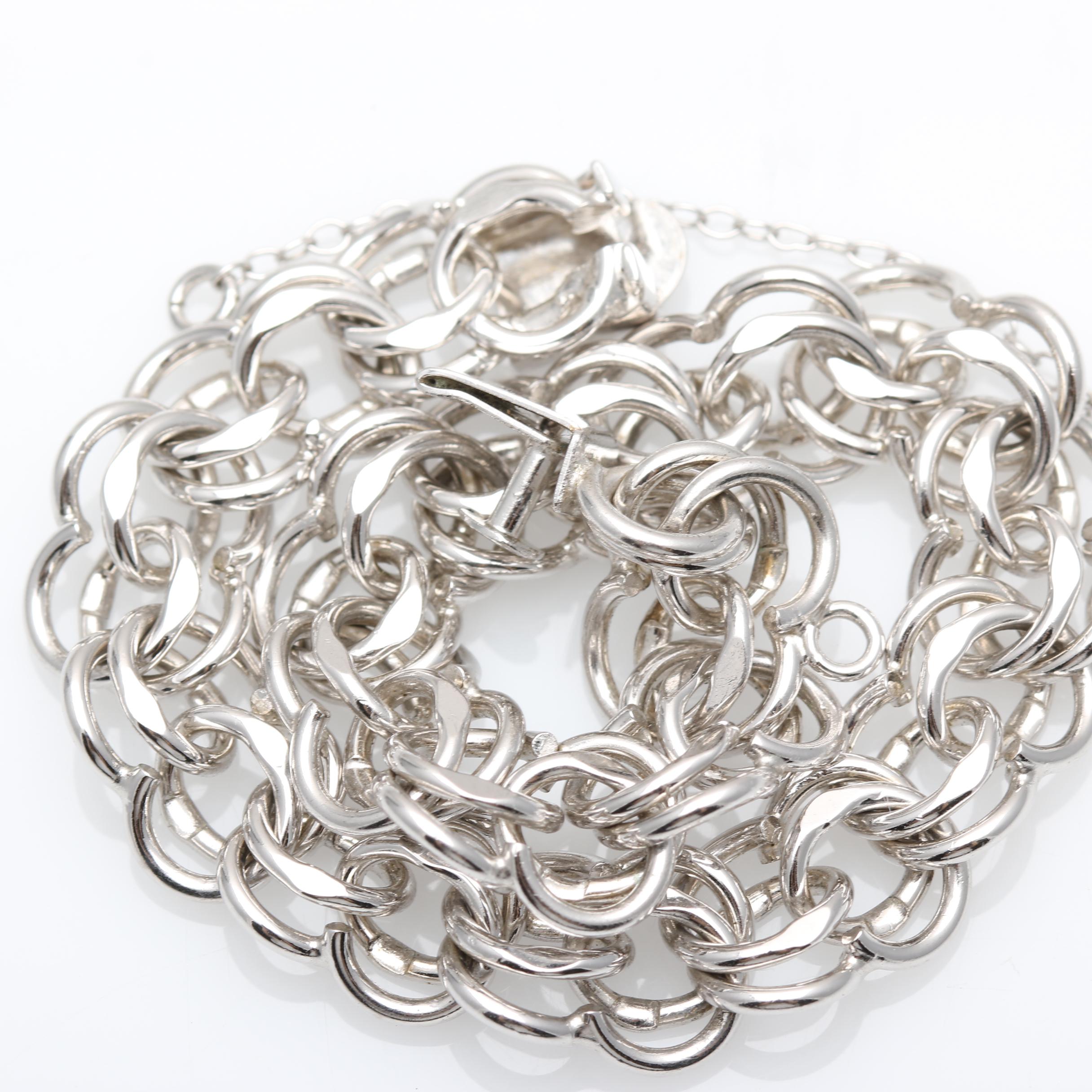 Elco Sterling Silver Charm Bracelet