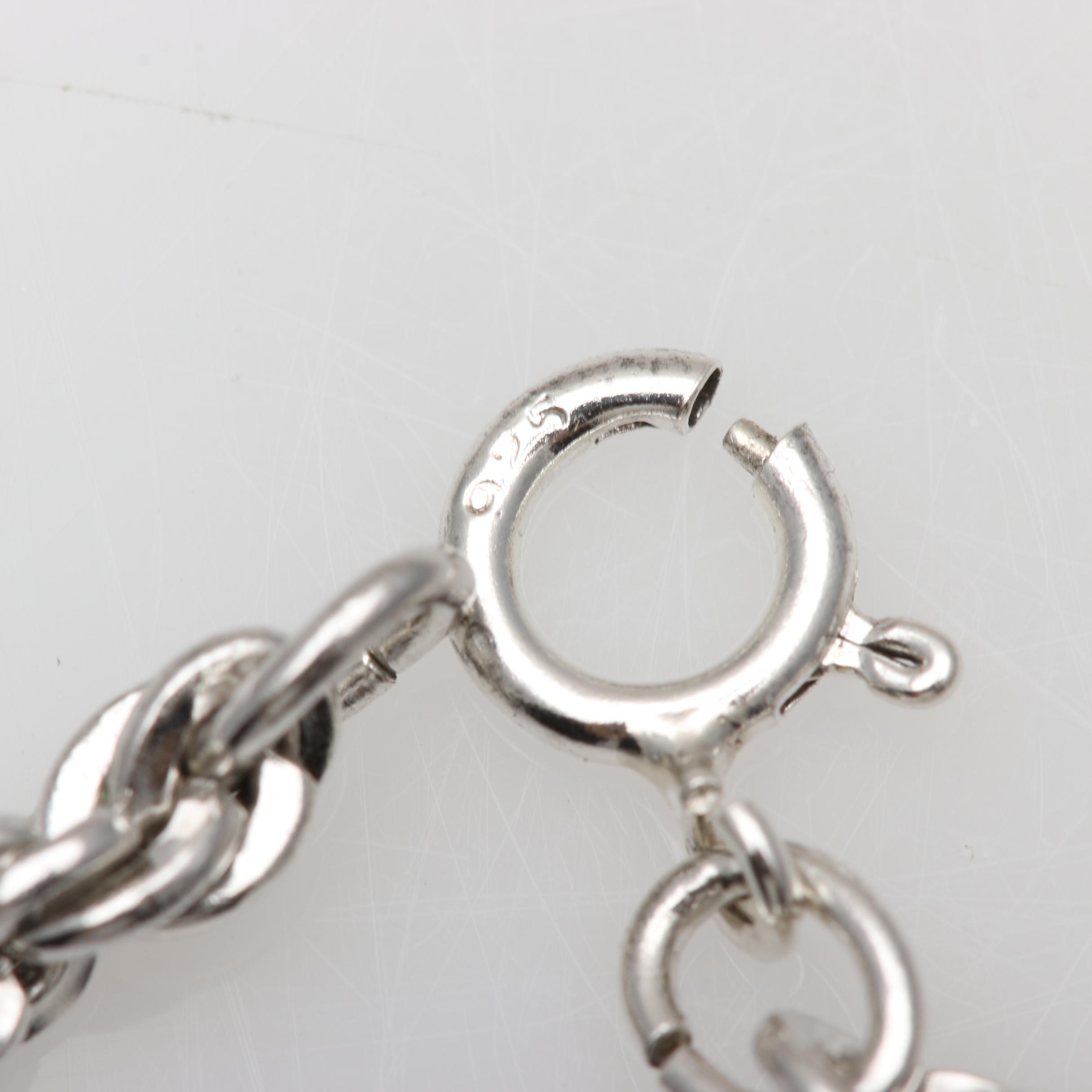 Sterling Silver Rope Chain Necklace