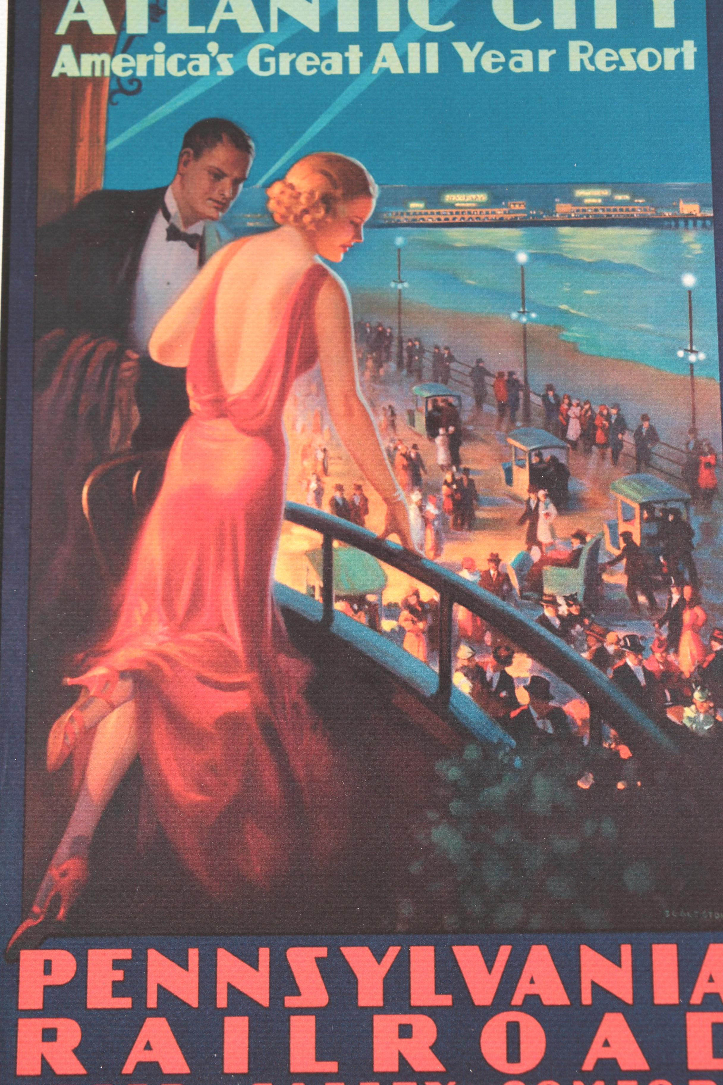 Reproduction Vintage American Train Travel Advertisements