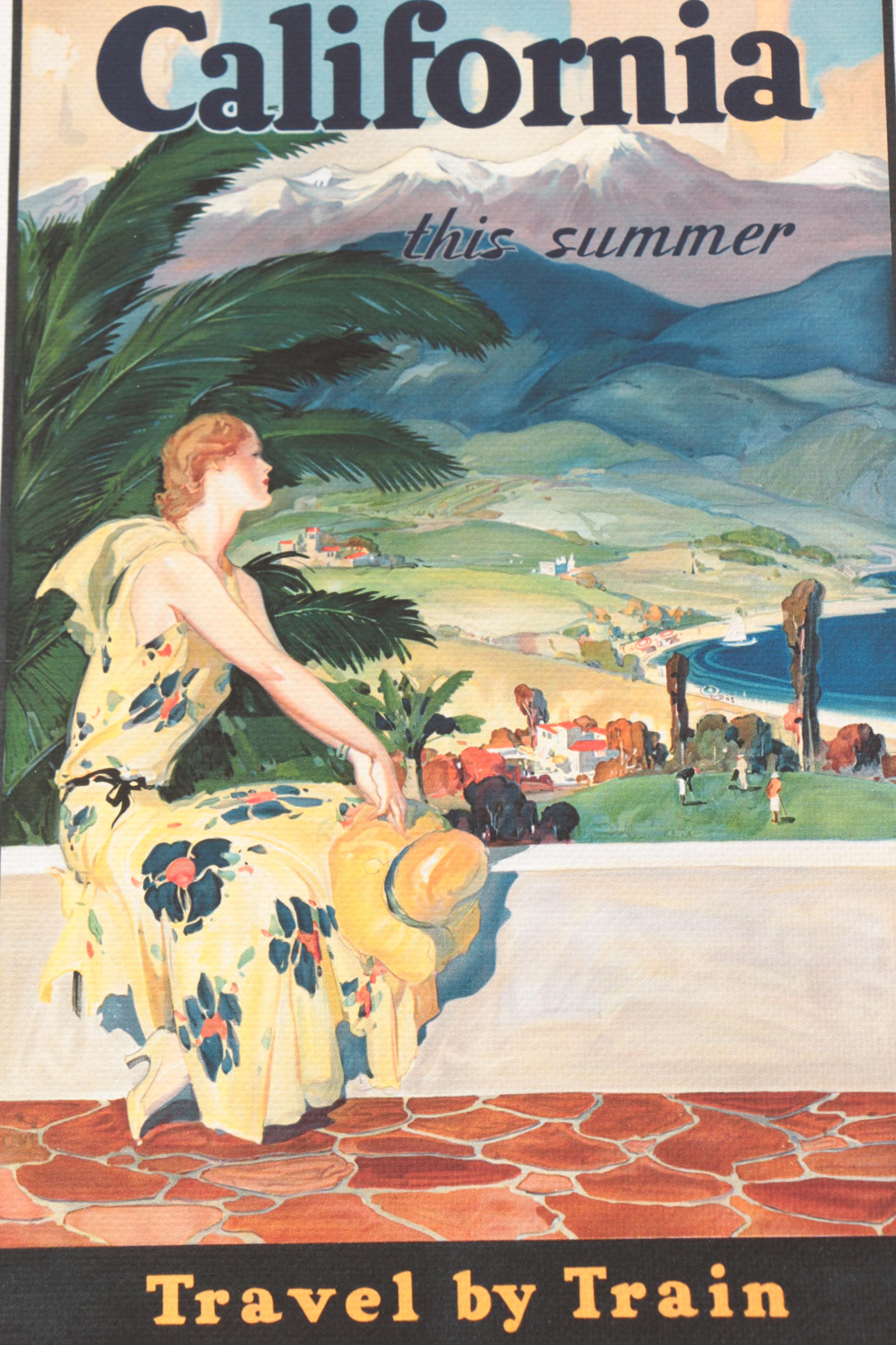 Reproduction Vintage American Train Travel Advertisements