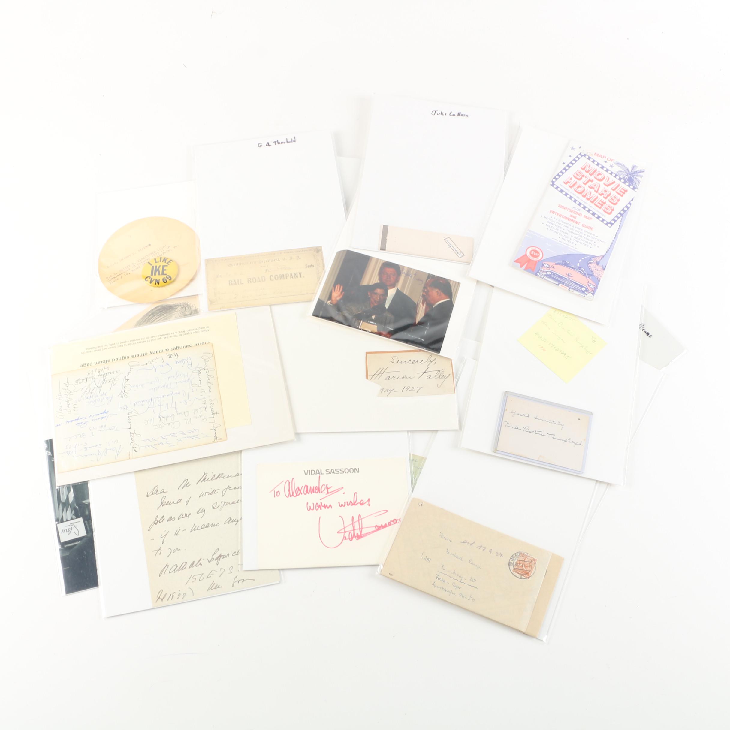 Ruth Bader Ginsburg and Other Autographs with Memorabilia