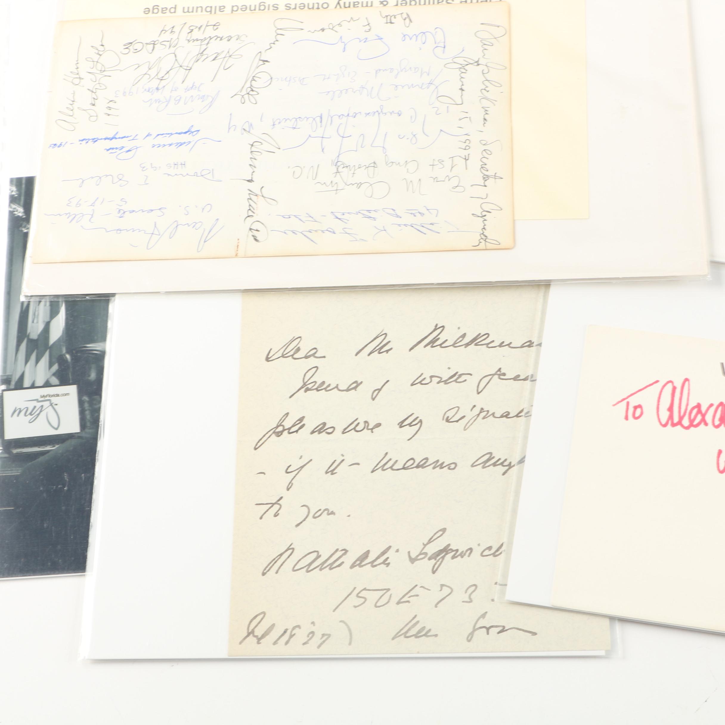 Ruth Bader Ginsburg and Other Autographs with Memorabilia