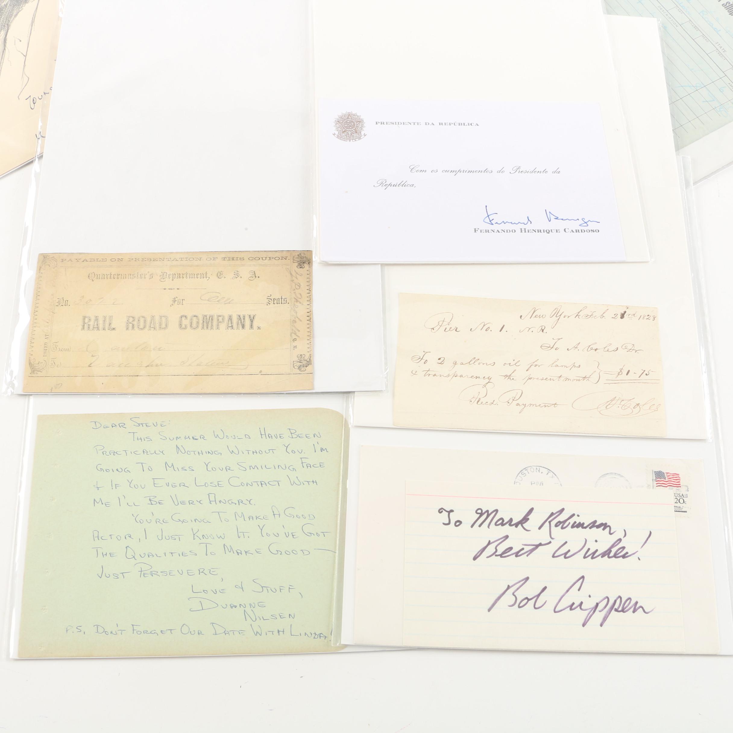 Ruth Bader Ginsburg and Other Autographs with Memorabilia