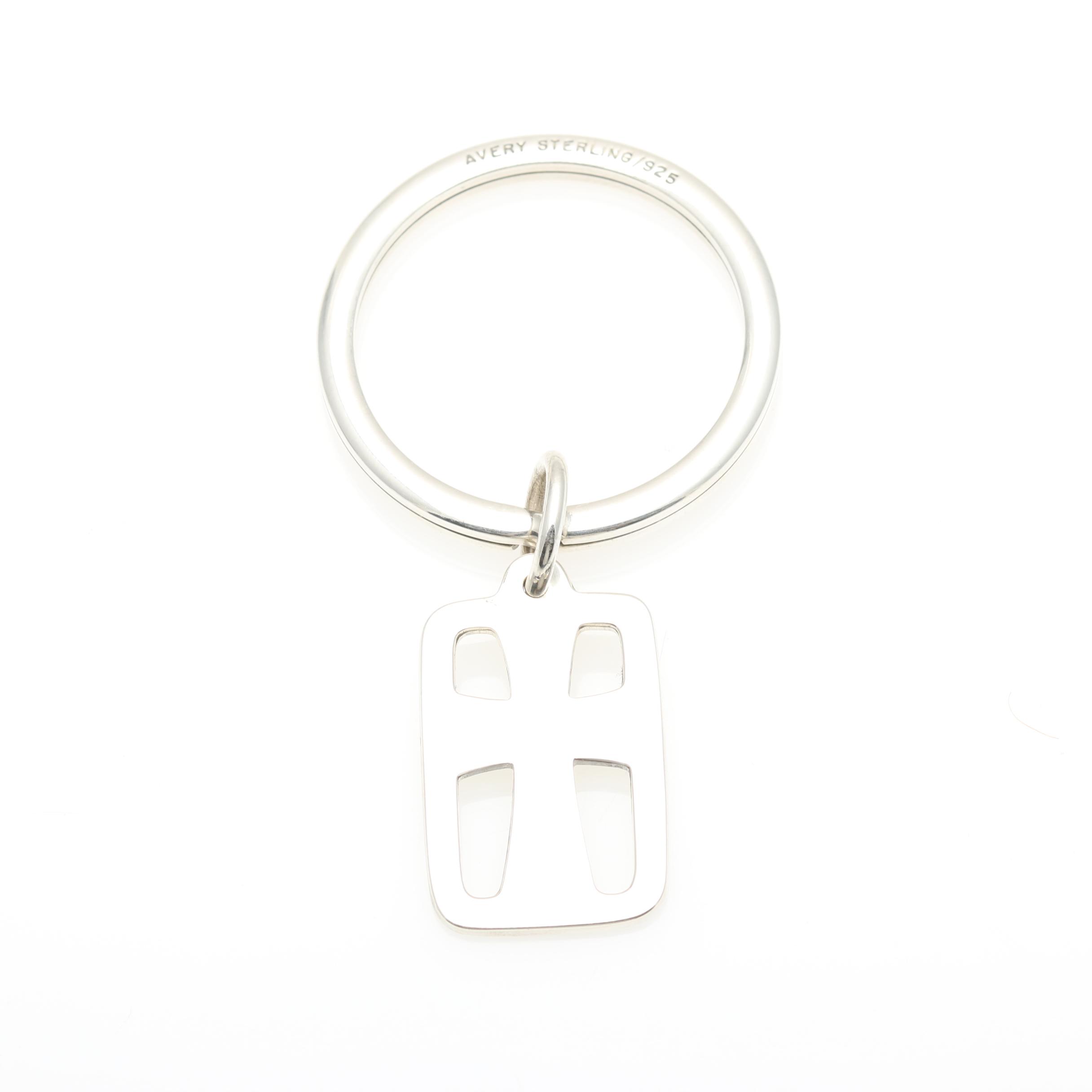 James Avery Sterling Silver Key Chain with Cross Charm