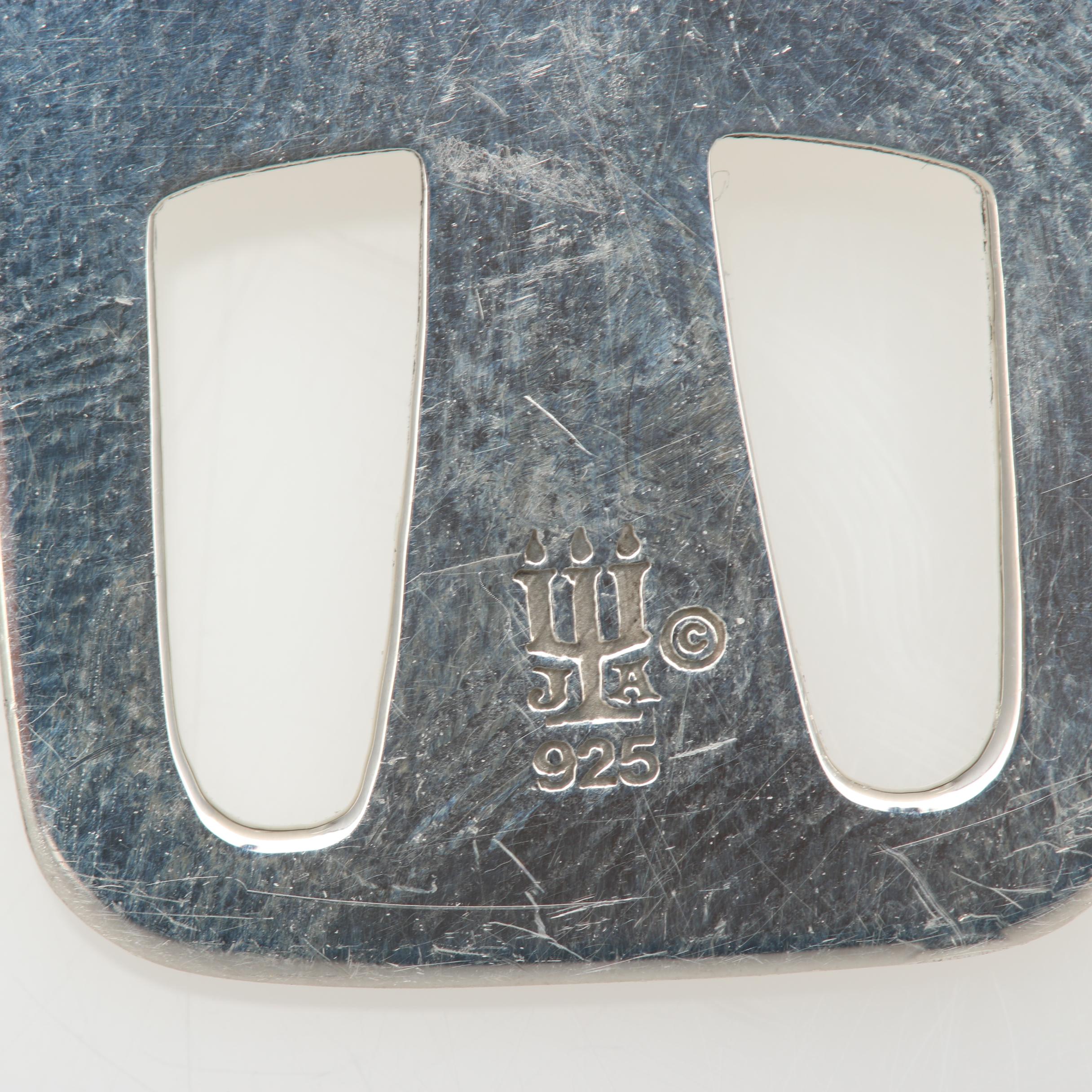 James Avery Sterling Silver Key Chain with Cross Charm