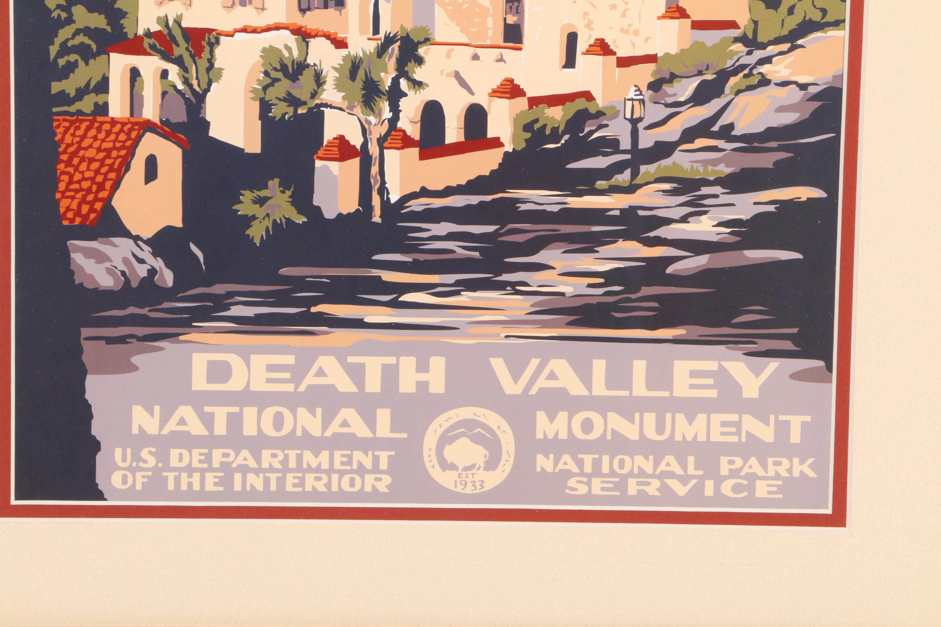 Reproduction of Vintage WPA Travel Poster for Death Valley National Monument