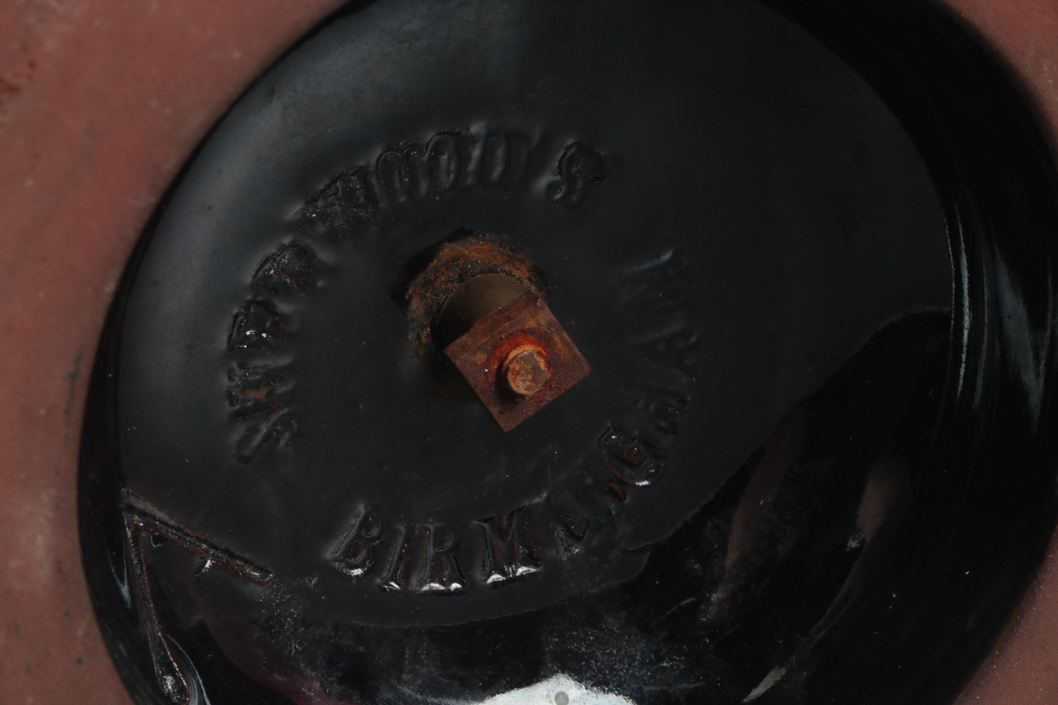 Victorian Cranberry Glass and Brass Kerosene Table Lamp and Shade