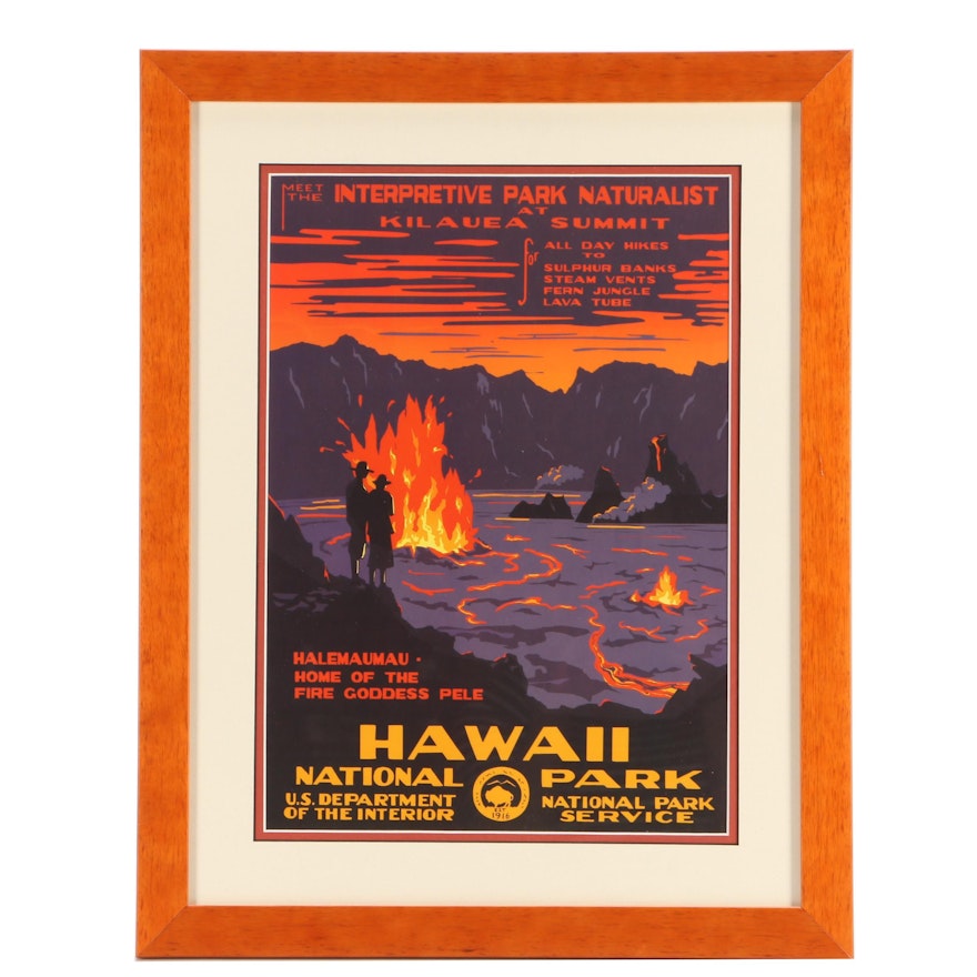 Reproduction Print of WPA Travel Poster for Hawaii National Park