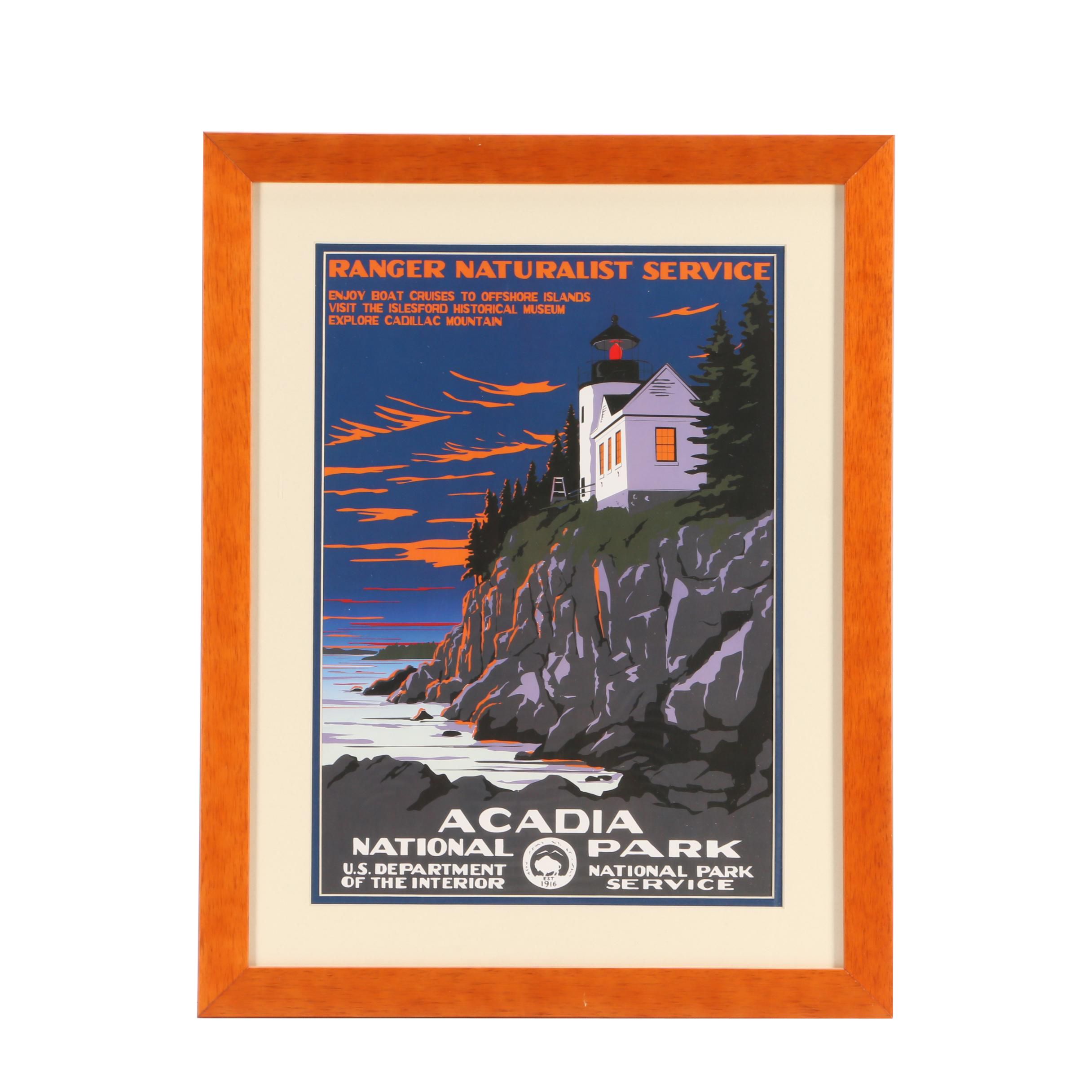 Reproduction Print after WPA Poster for Acadia National Park