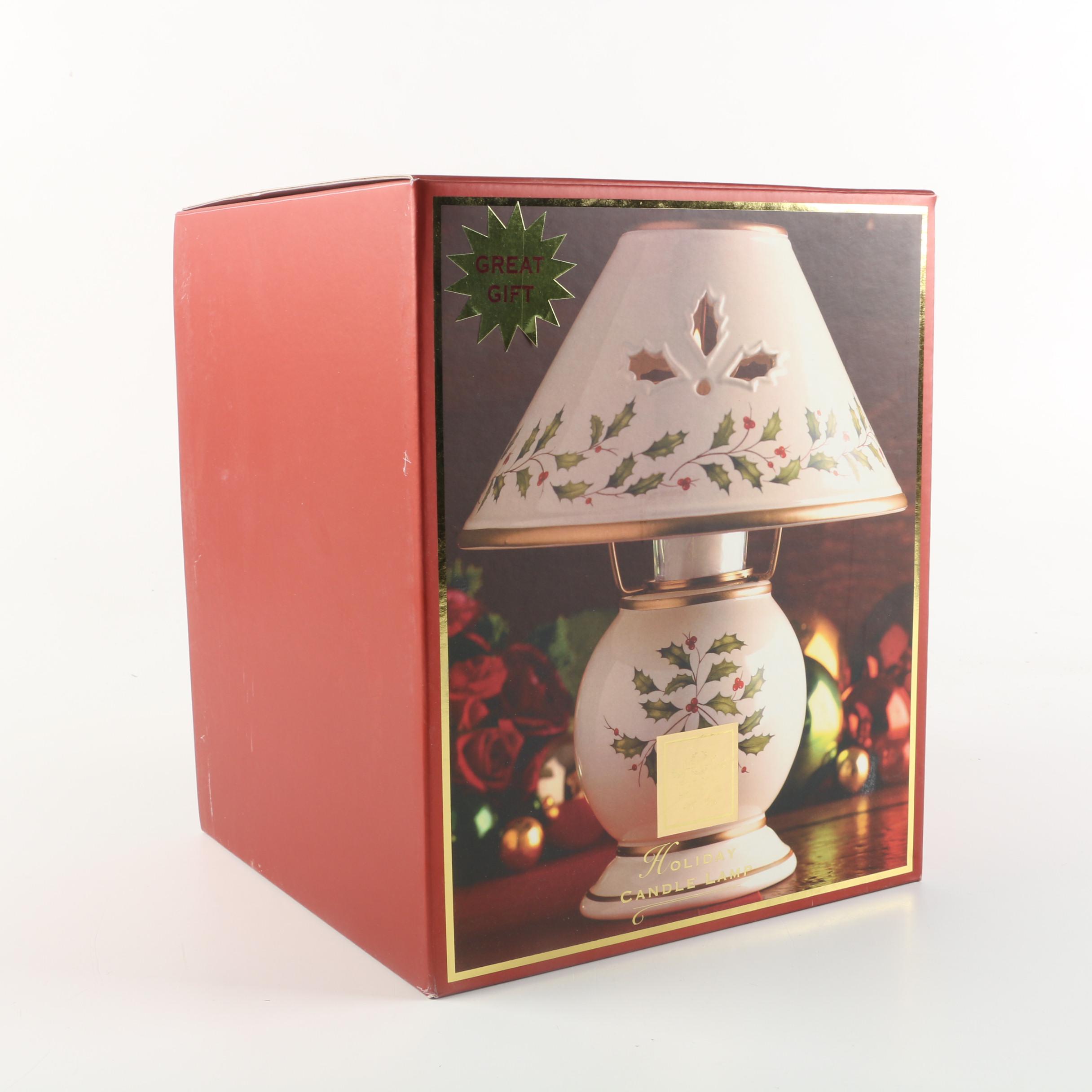 Lenox Porcelain "Holiday" Candle Lamps